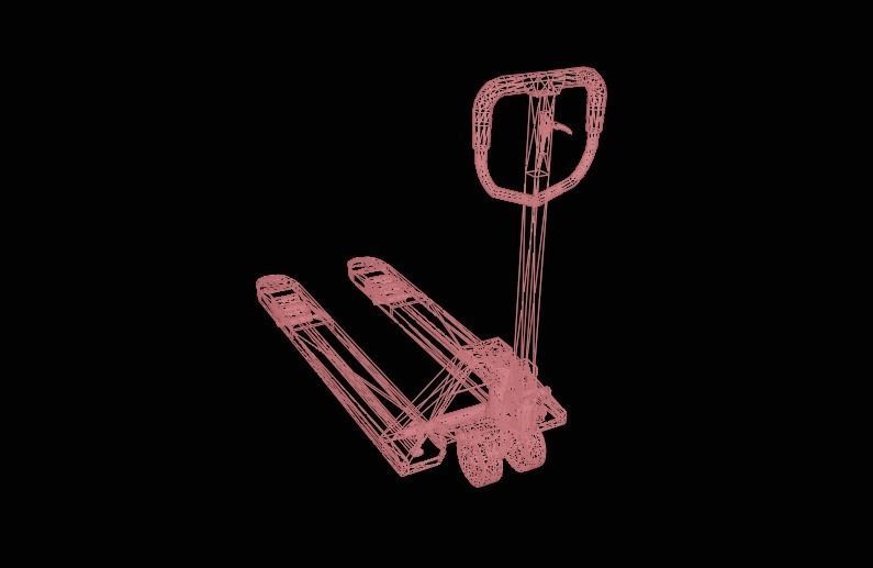 HAND PALLET TRUCK JACK PUMP JIGGER FORKLIFT Low-poly 3D model_7