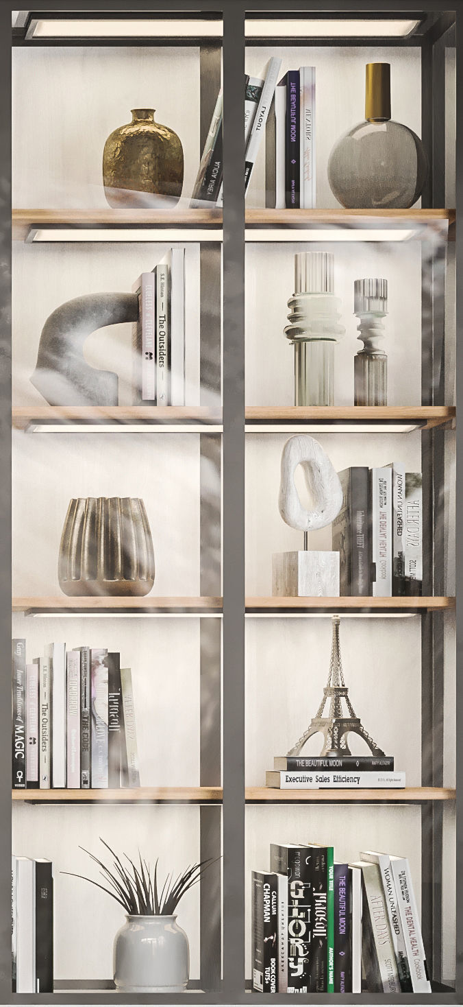 Large wardrobe with decor 21 3D model_4