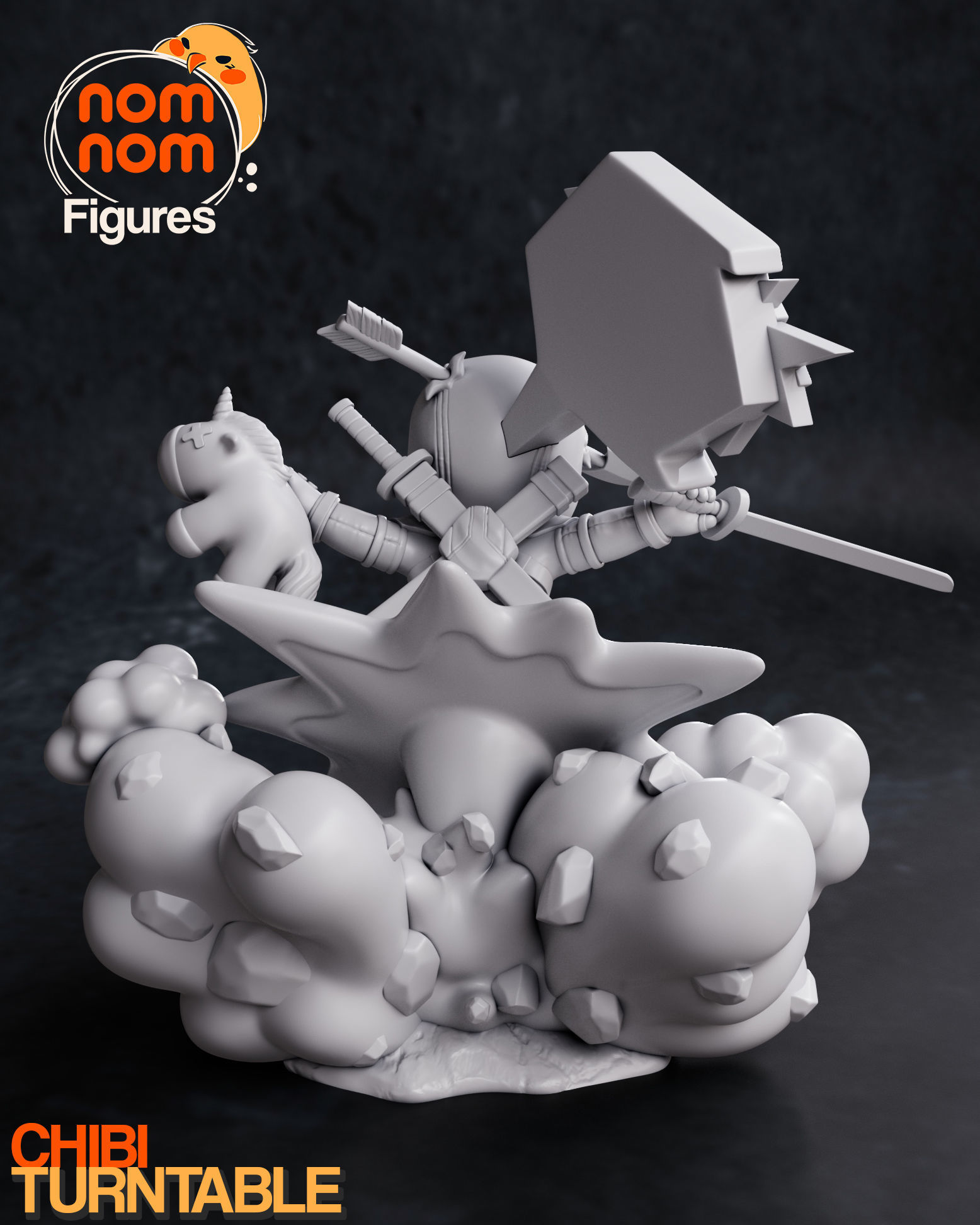 Chibi Deadpool 3D print model_7