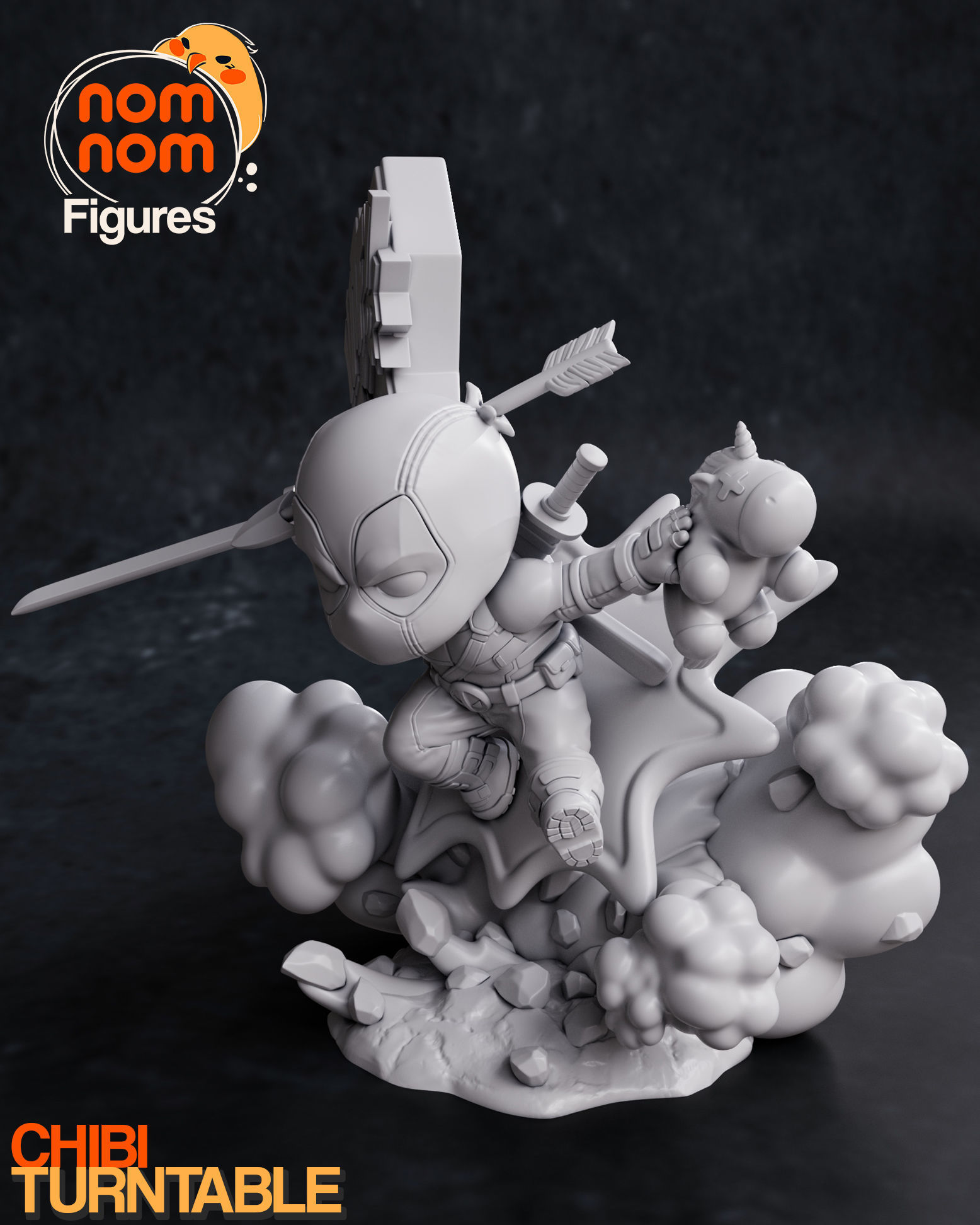 Chibi Deadpool 3D print model_3