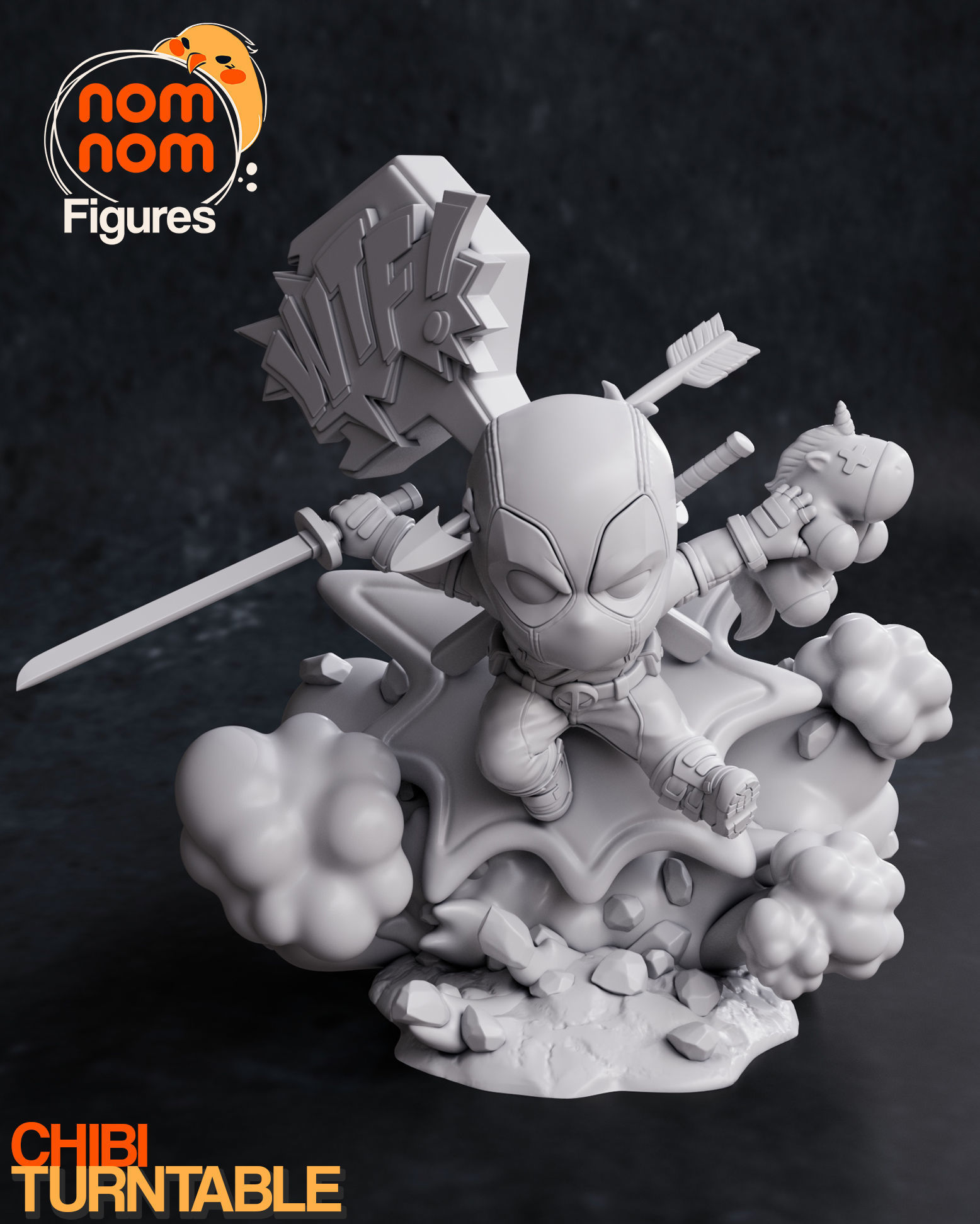 Chibi Deadpool 3D print model_4