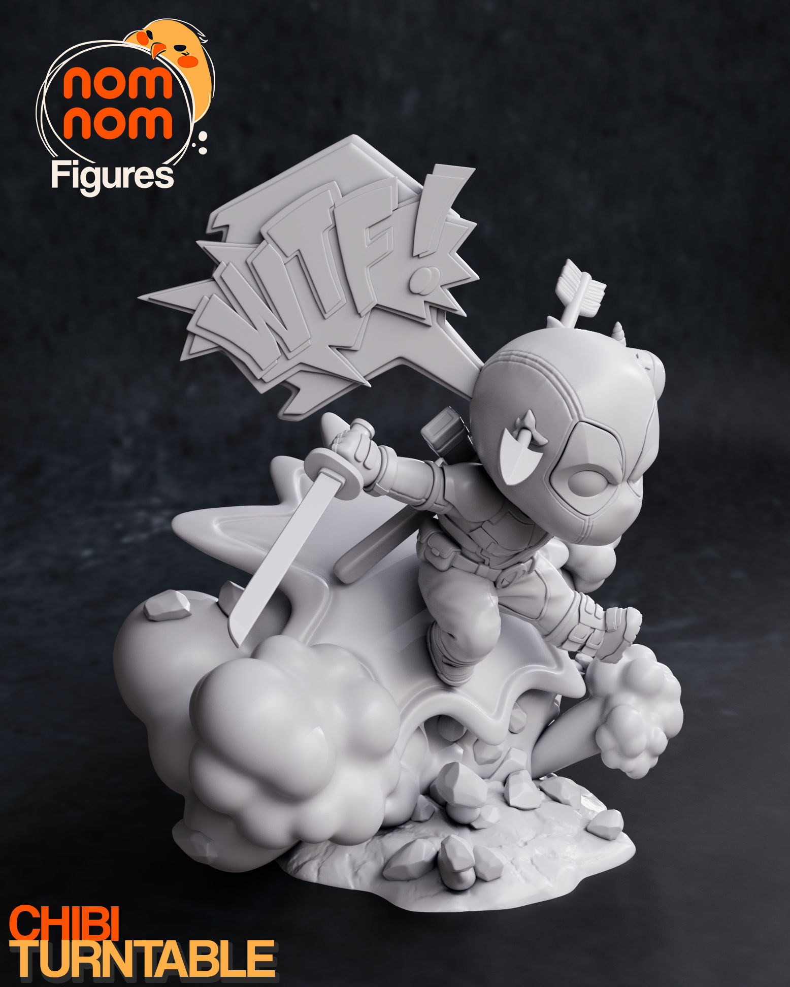 Chibi Deadpool 3D print model_5