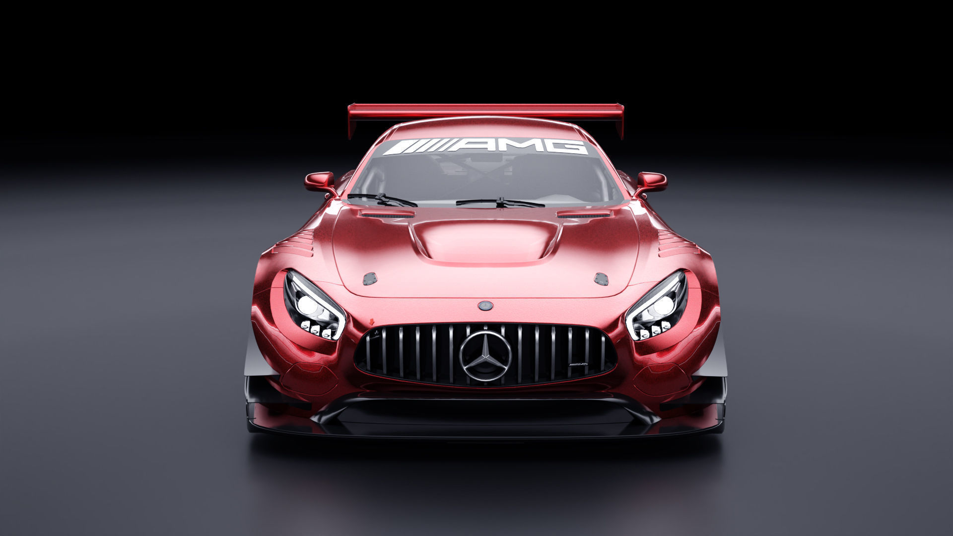Mercedes AMG GT3 Low-poly 3D model_1
