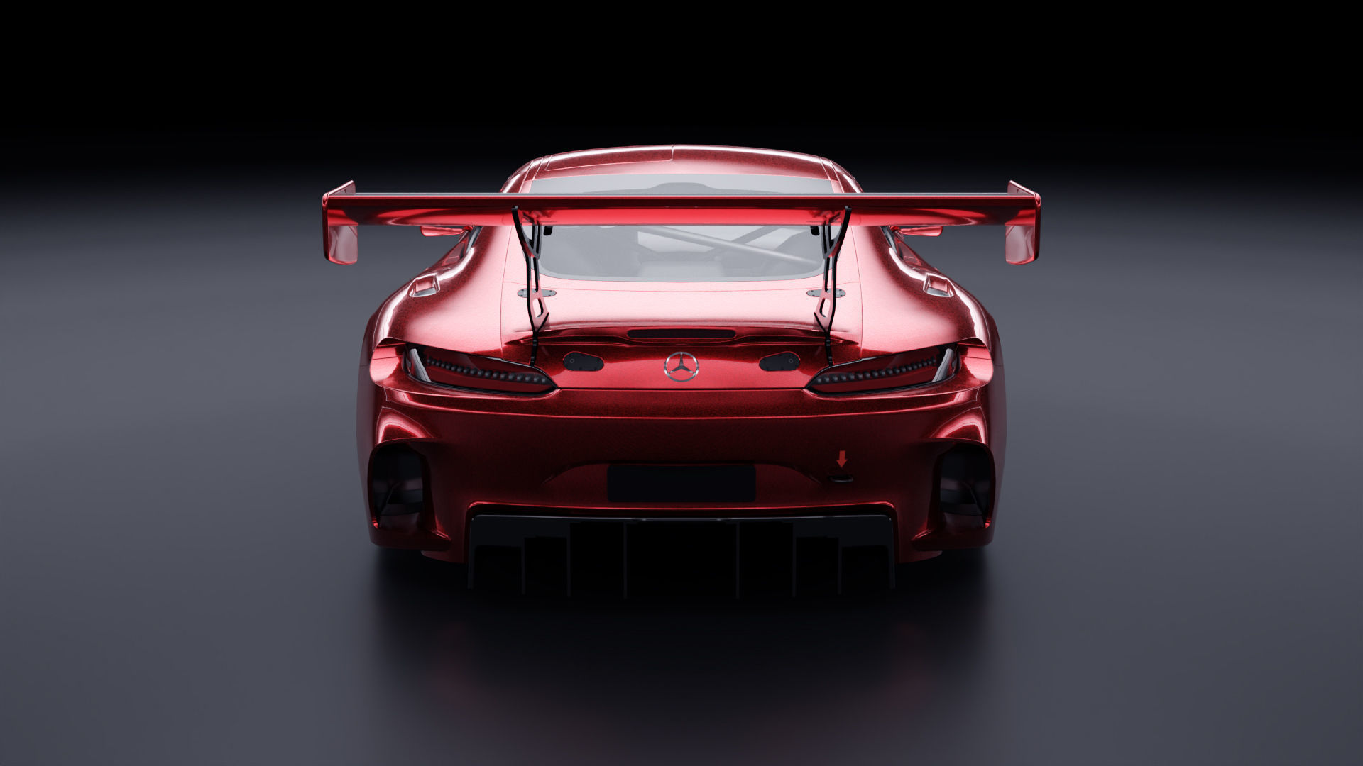 Mercedes AMG GT3 Low-poly 3D model_6