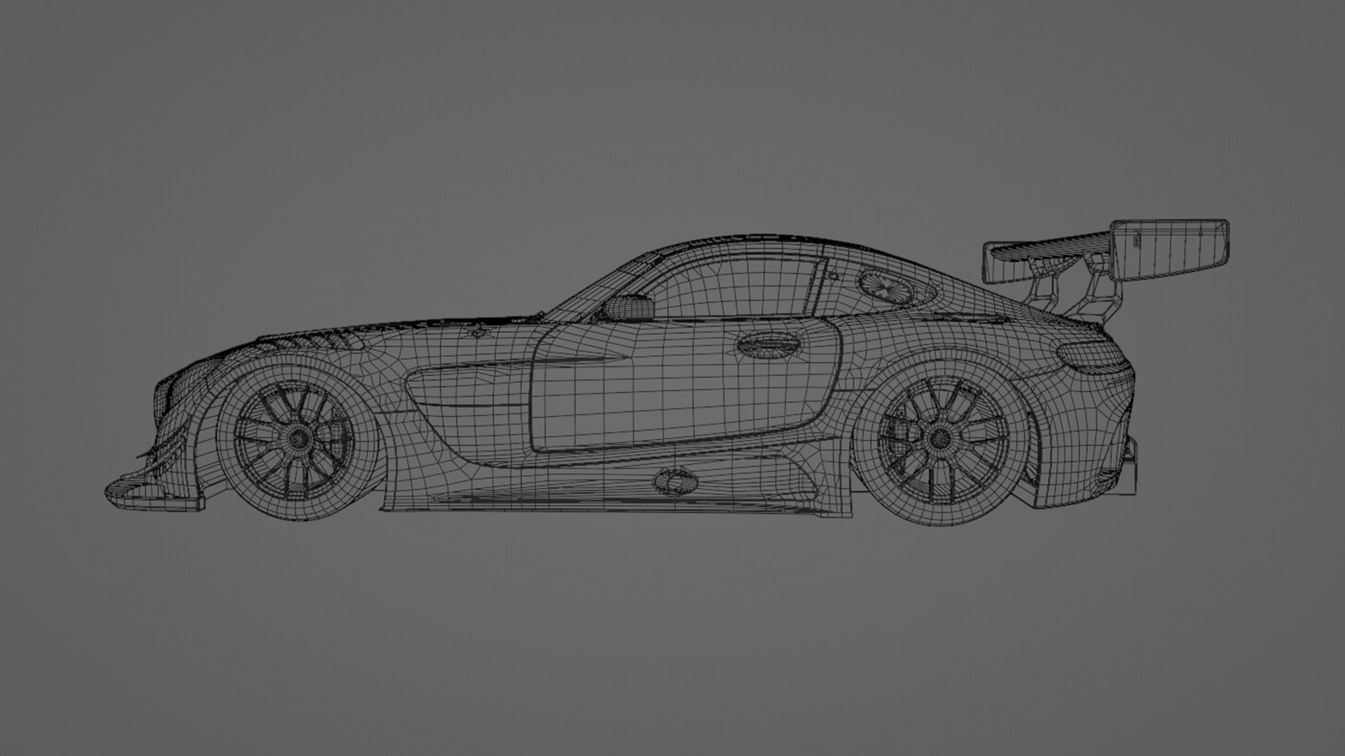 Mercedes AMG GT3 Low-poly 3D model_13