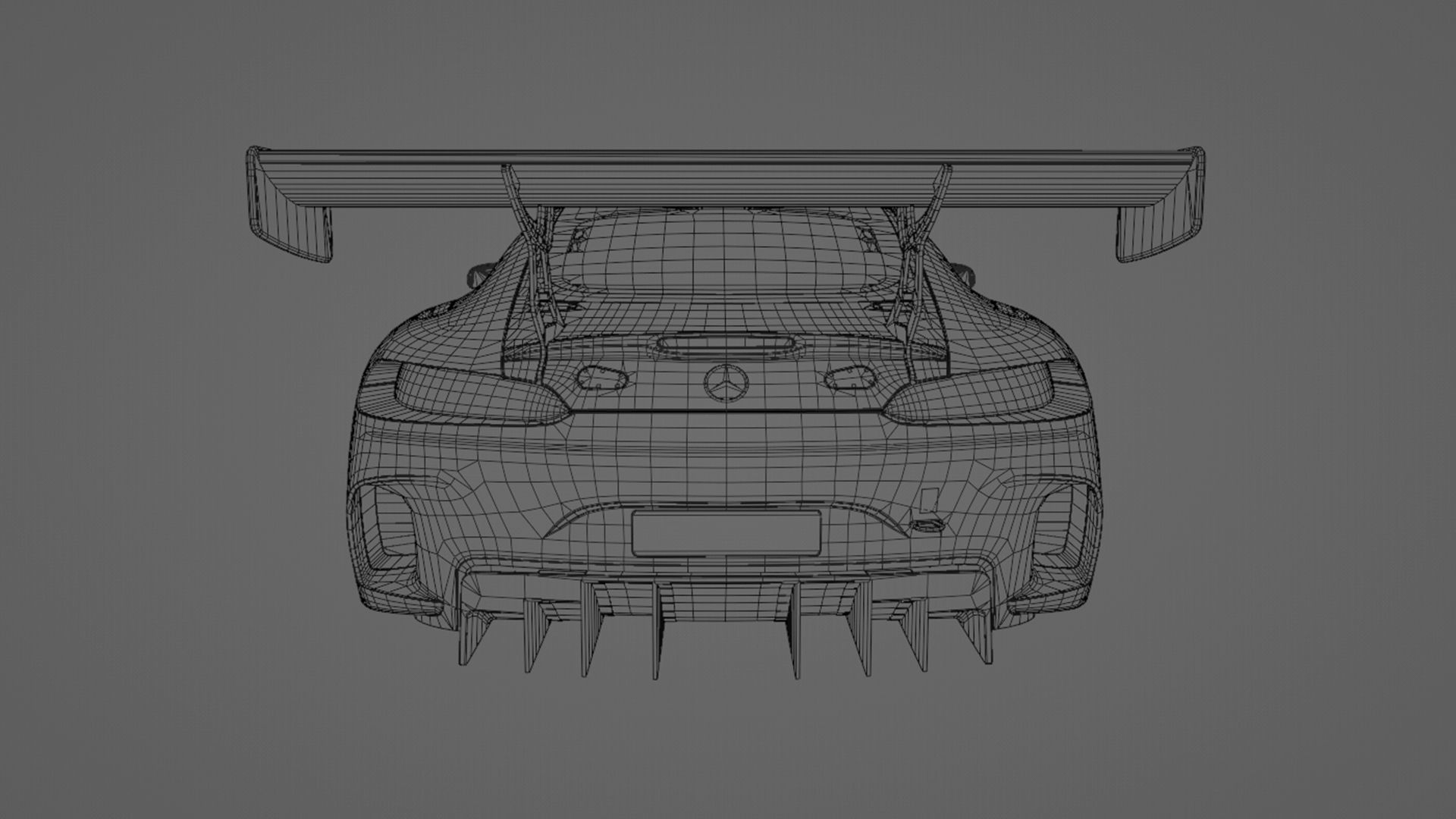 Mercedes AMG GT3 Low-poly 3D model_17