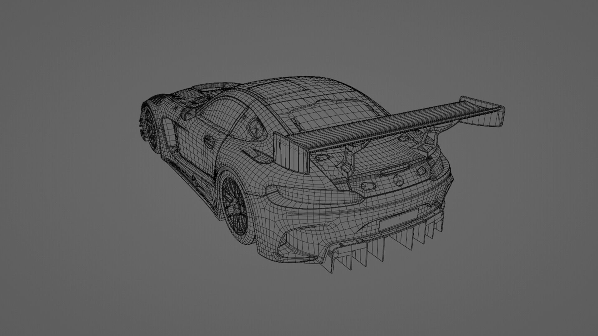 Mercedes AMG GT3 Low-poly 3D model_14