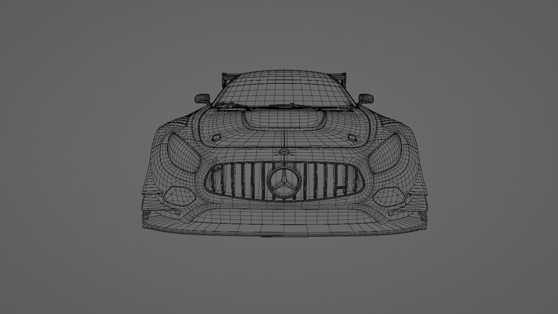 Mercedes AMG GT3 Low-poly 3D model_16