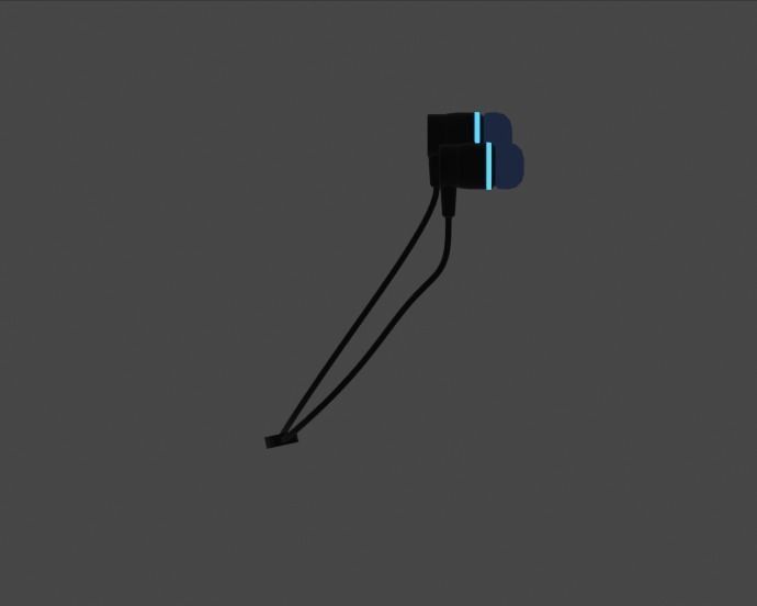 Low-Poly Handsfree 001 Low-poly 3D model_5