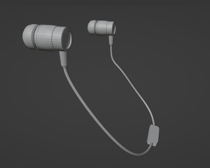 Low-Poly Handsfree 001 Low-poly 3D model_8