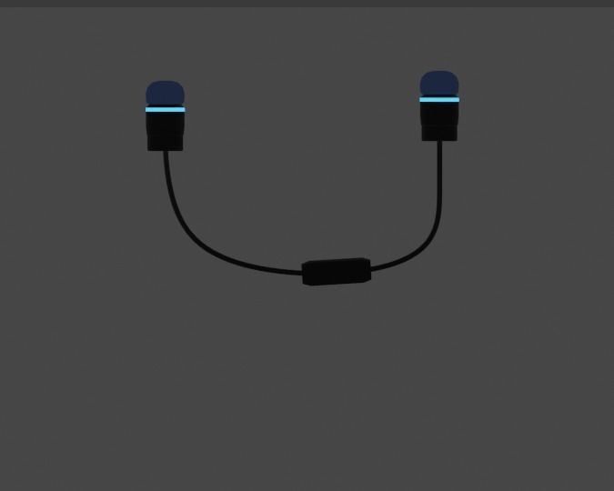 Low-Poly Handsfree 001 Low-poly 3D model_6