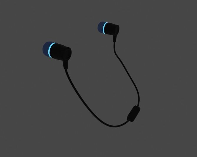 Low-Poly Handsfree 001 Low-poly 3D model_7