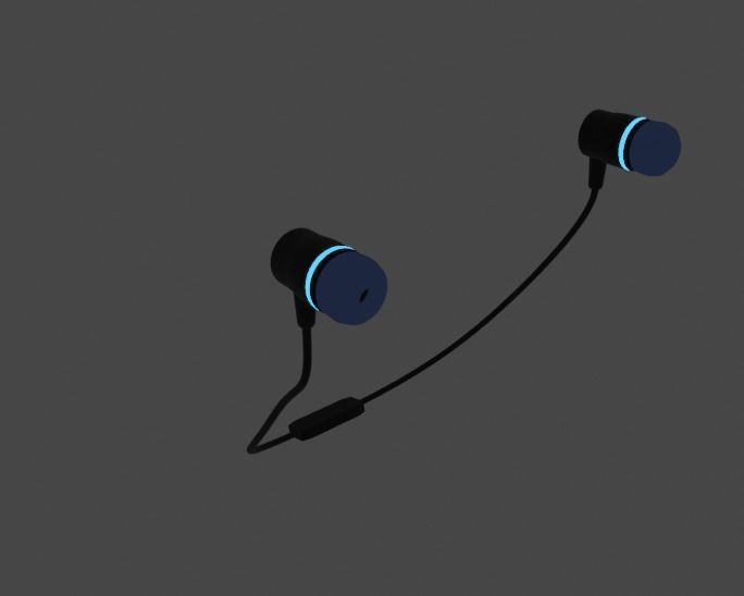 Low-Poly Handsfree 001 Low-poly 3D model_1