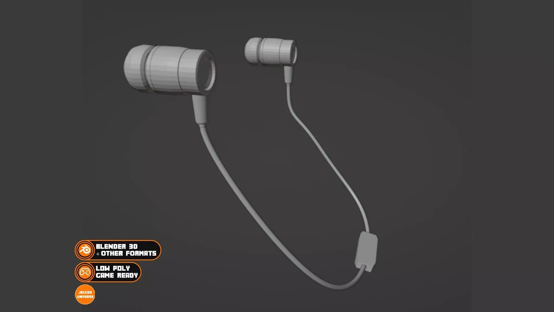 Low-Poly Handsfree 001 Low-poly 3D model_0