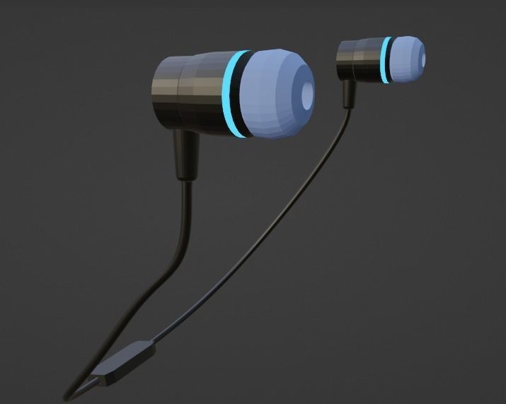 Low-Poly Handsfree 001 Low-poly 3D model_2