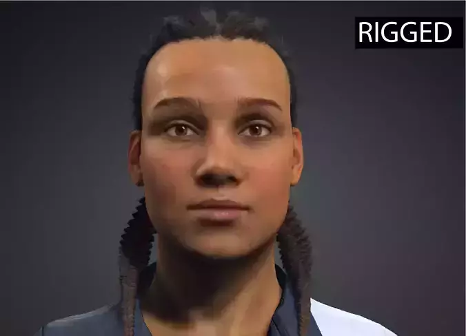 Meet FURAHA - Realistic black female real-time Low-poly 3D model Meet FURAHA - Realistic black female real-time Low-poly 3D model