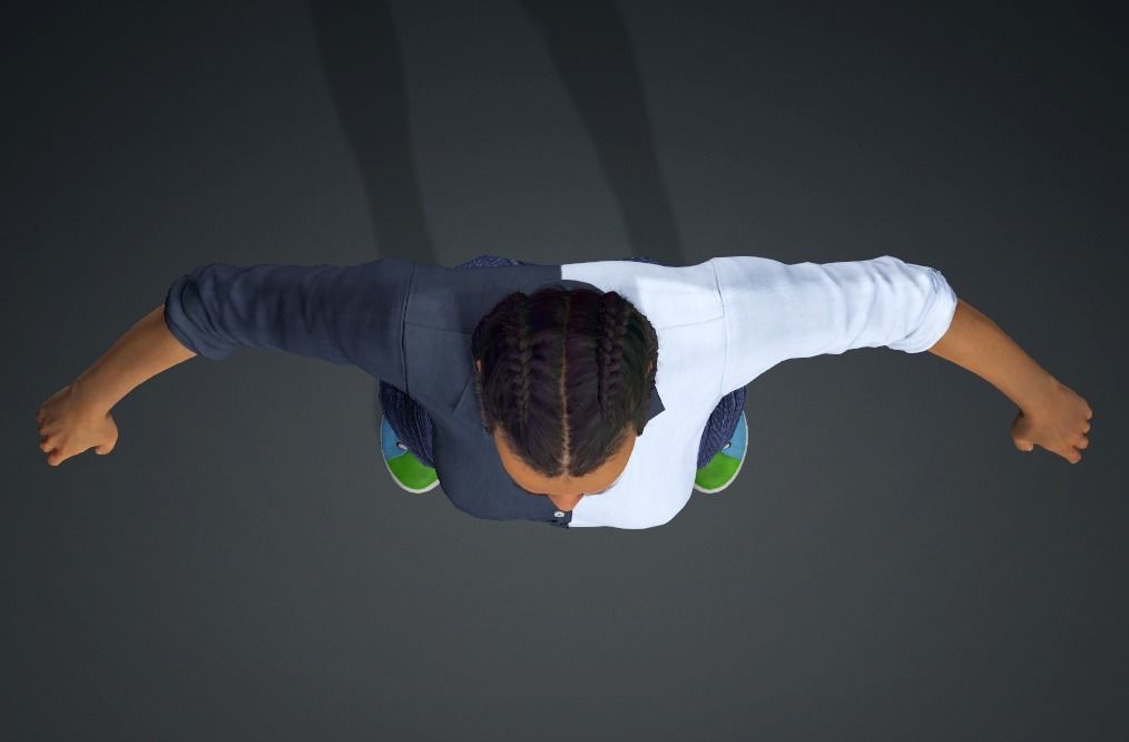 Meet FURAHA - Realistic black female real-time Low-poly 3D model_4