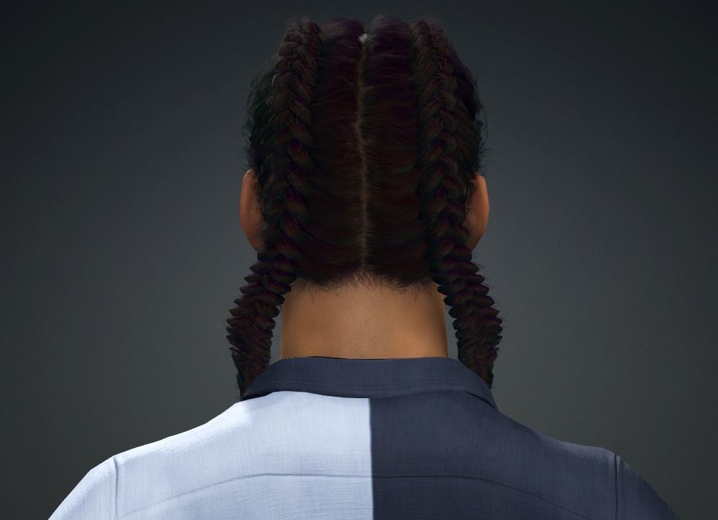 Meet FURAHA - Realistic black female real-time Low-poly 3D model_3