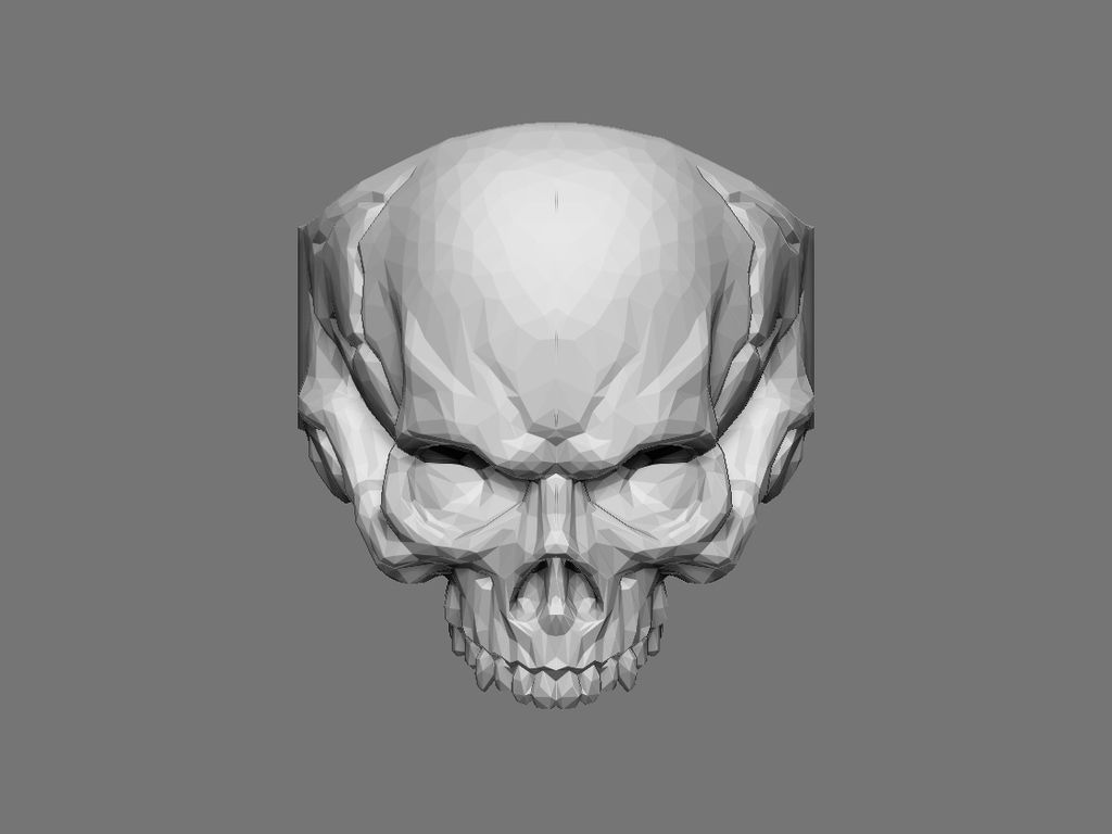 skull ring  3D print model_2