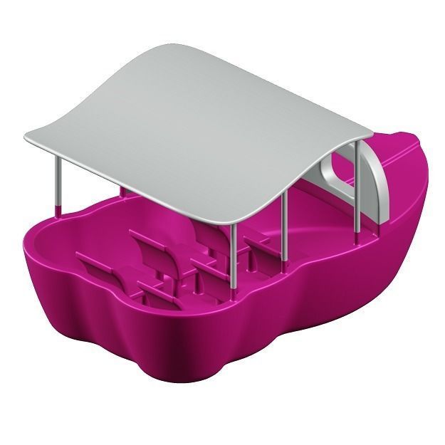 Baby Cartoon Boat 3D model_3