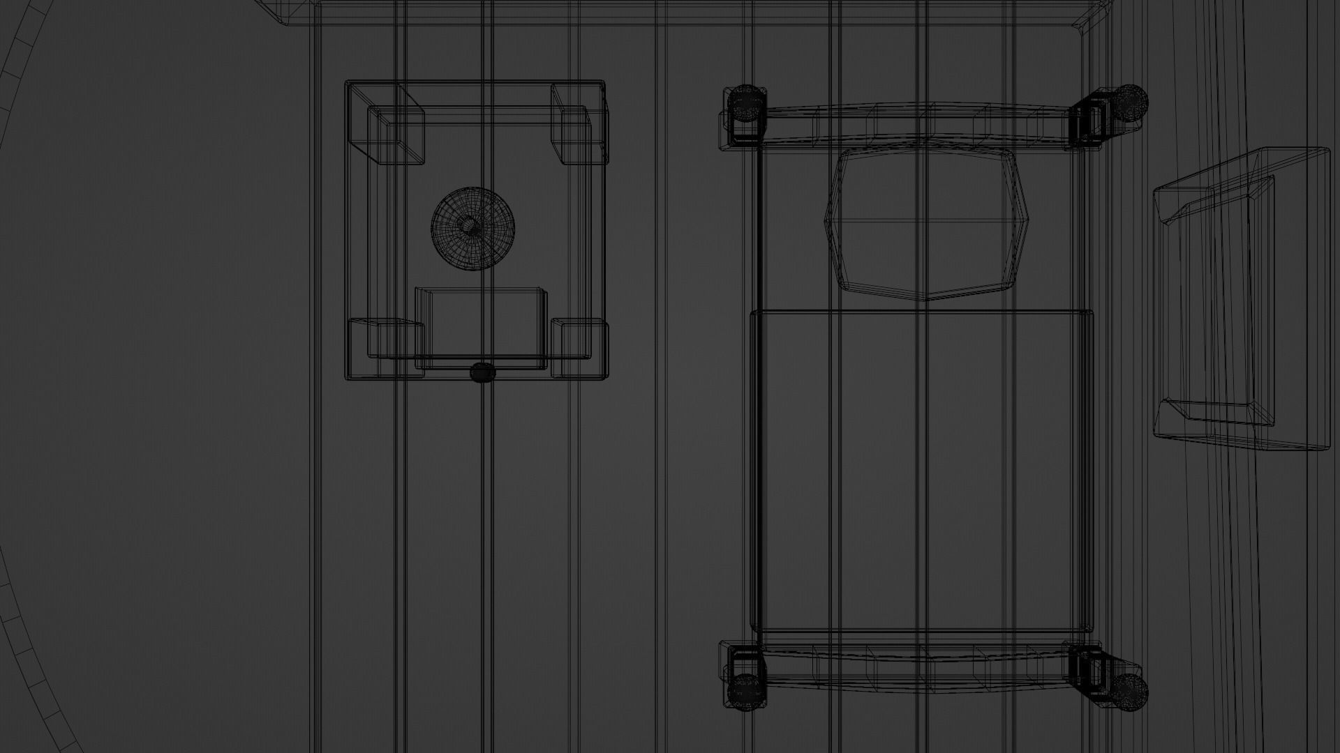 Low poly simple isometric bedroom Low-poly 3D model_6