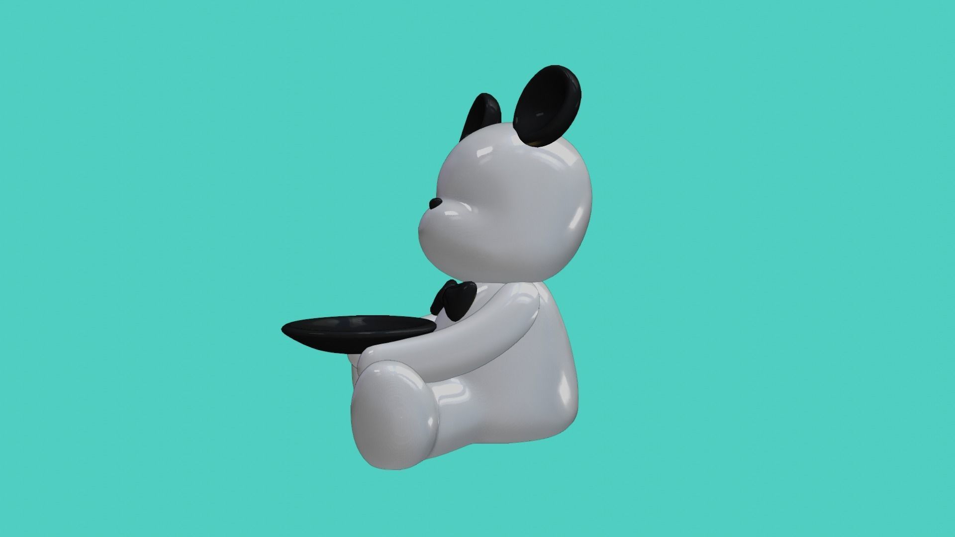 BEAR WITH TRAY 3D print model_11
