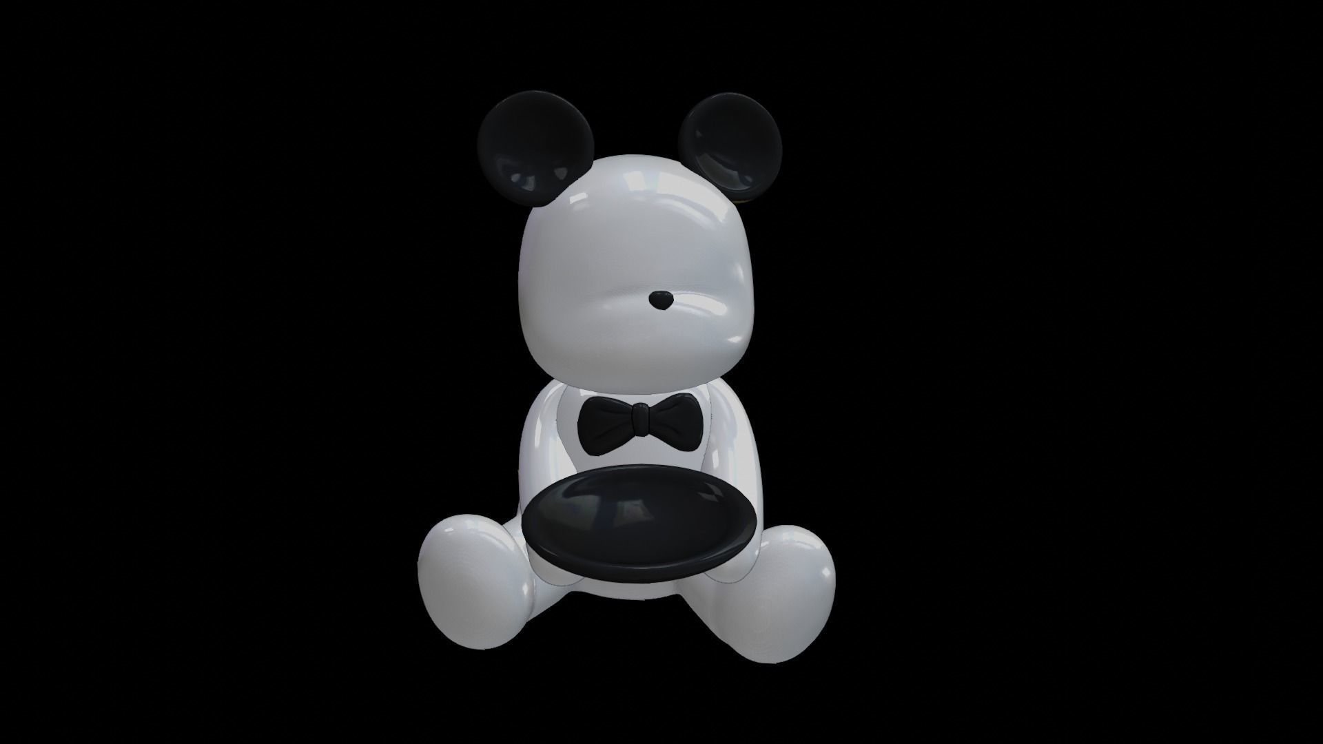 BEAR WITH TRAY 3D print model_10