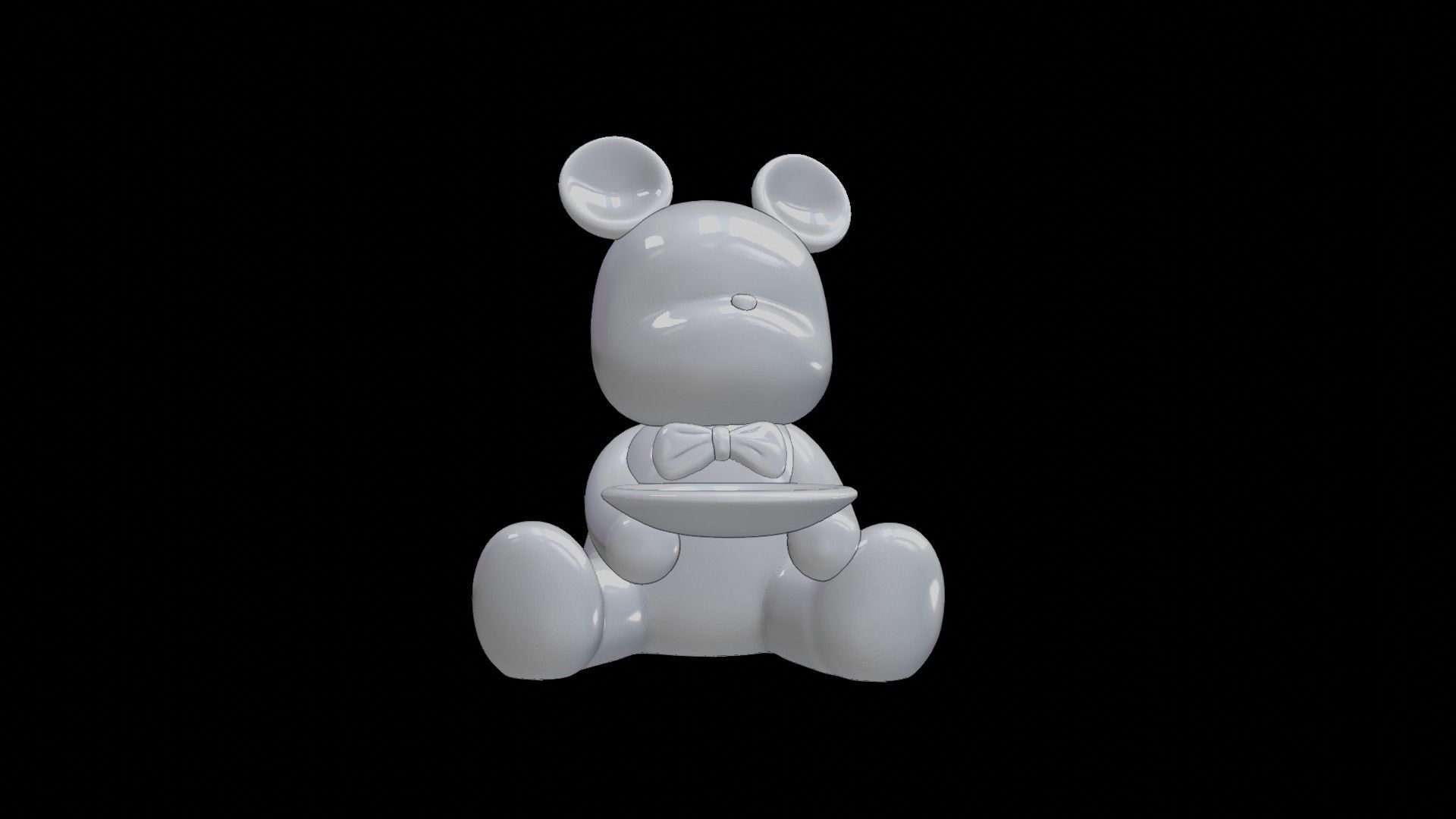 BEAR WITH TRAY 3D print model_9