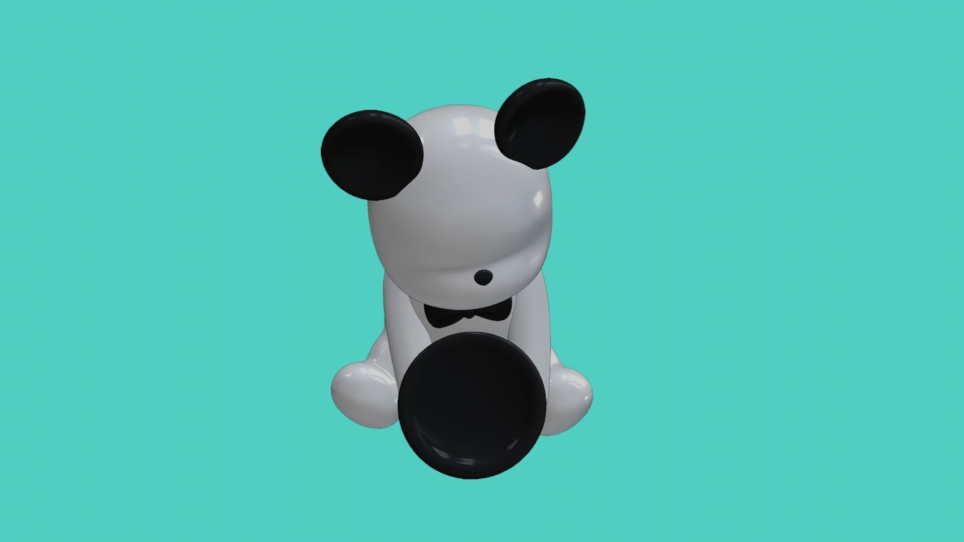 BEAR WITH TRAY 3D print model_12