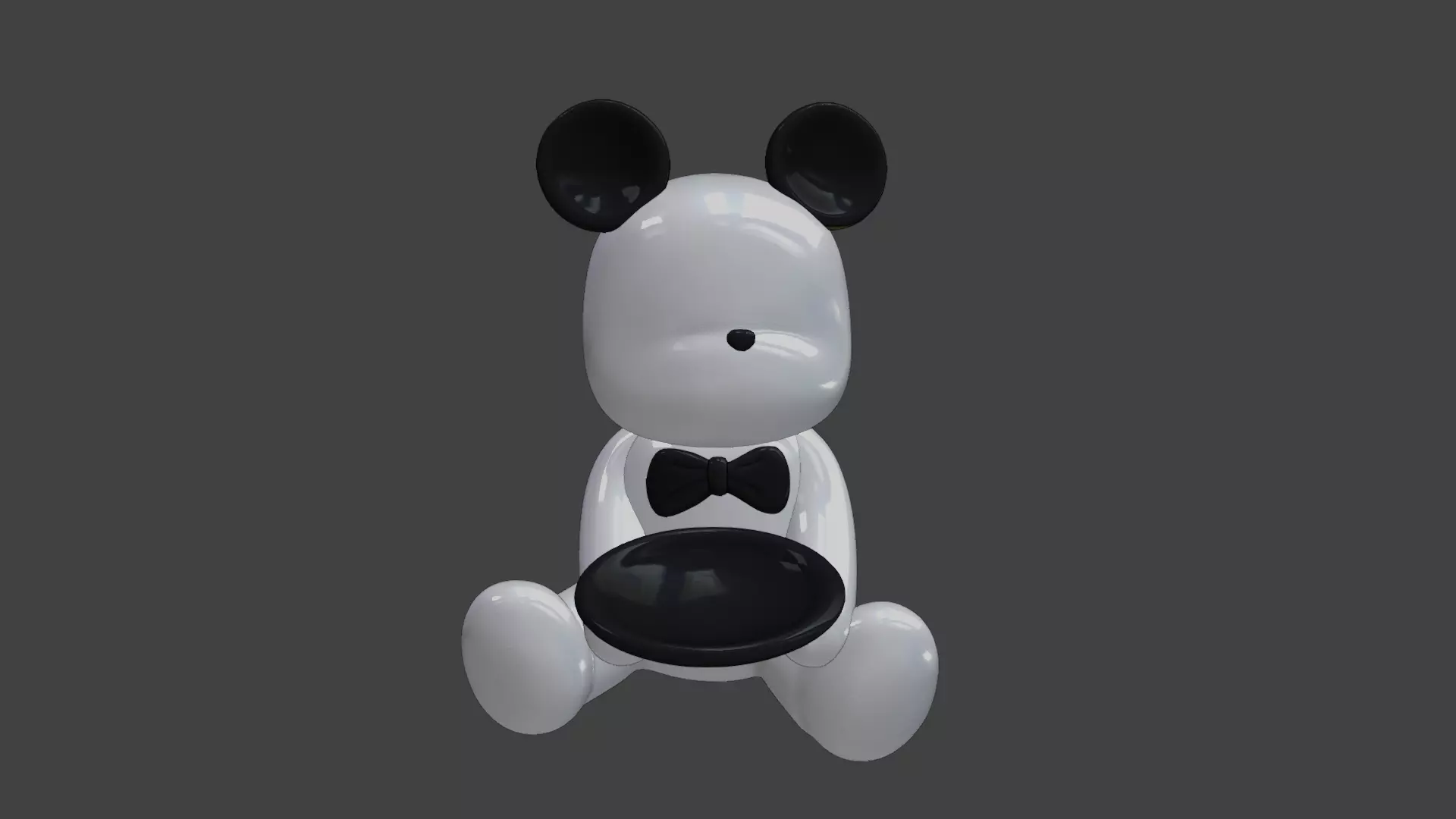 BEAR WITH TRAY 3D print model_0
