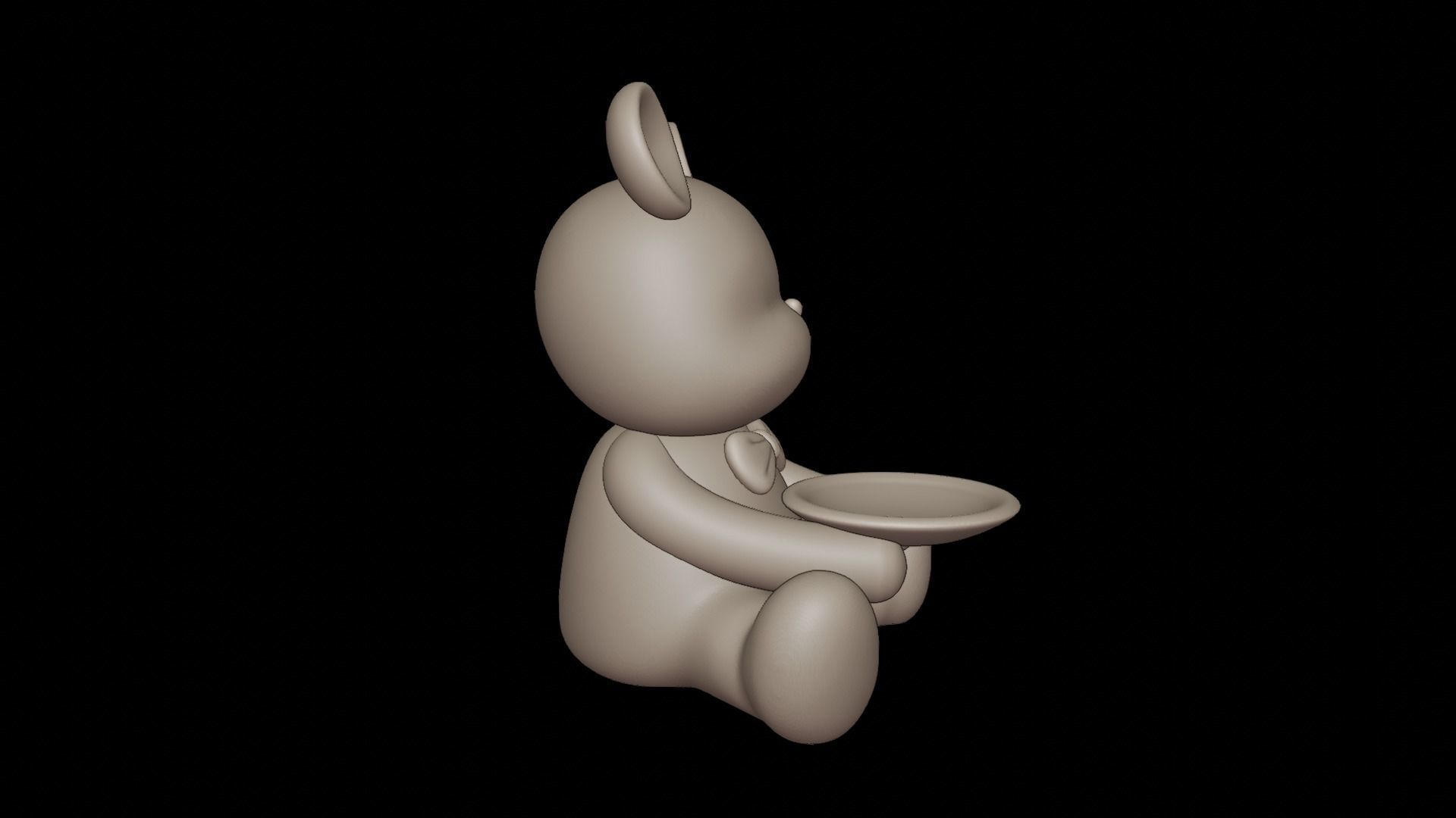 BEAR WITH TRAY 3D print model_5