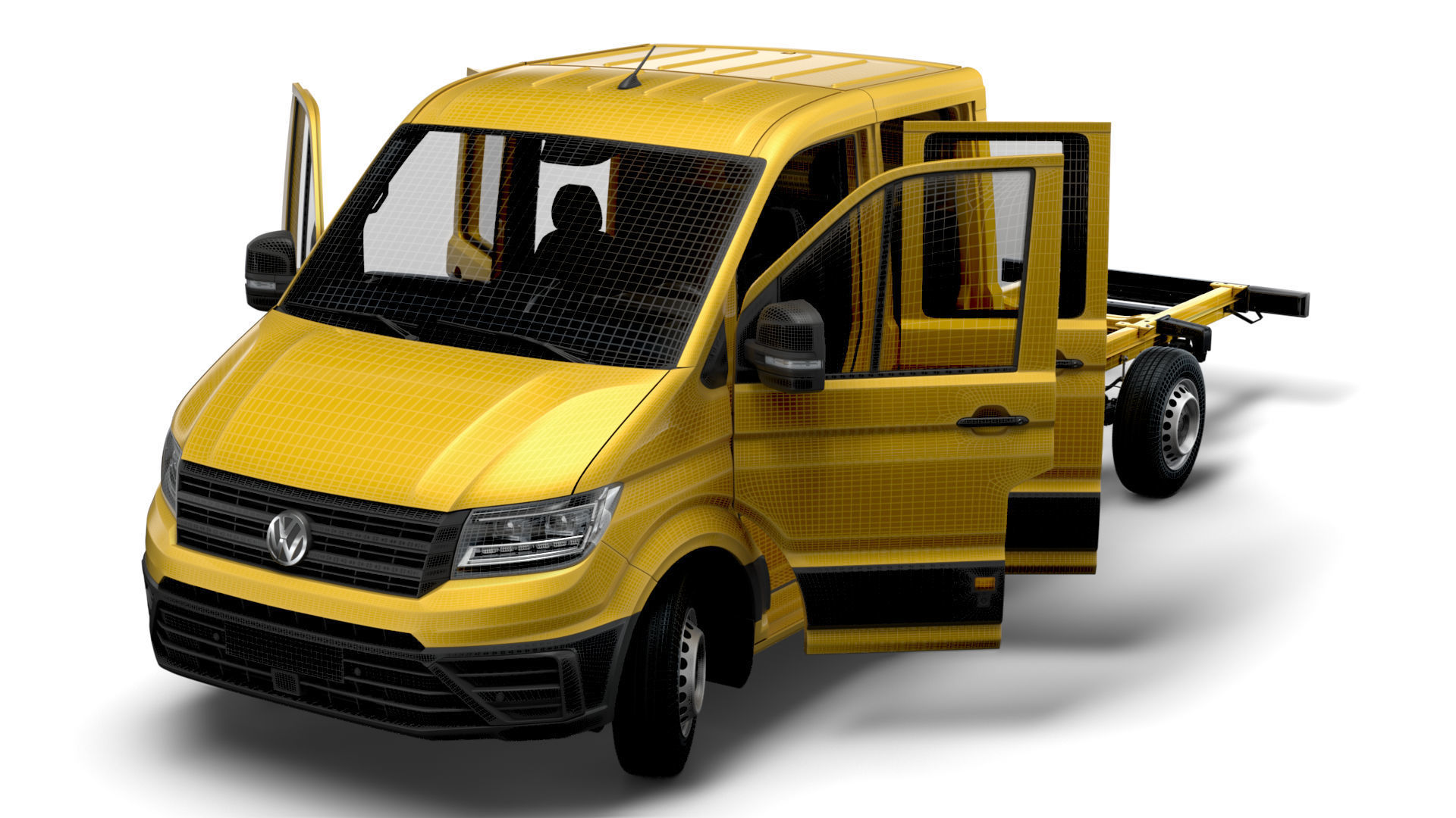 VW Crafter Chassis DoubleCab L3 HQInterior 2023 3D model_20