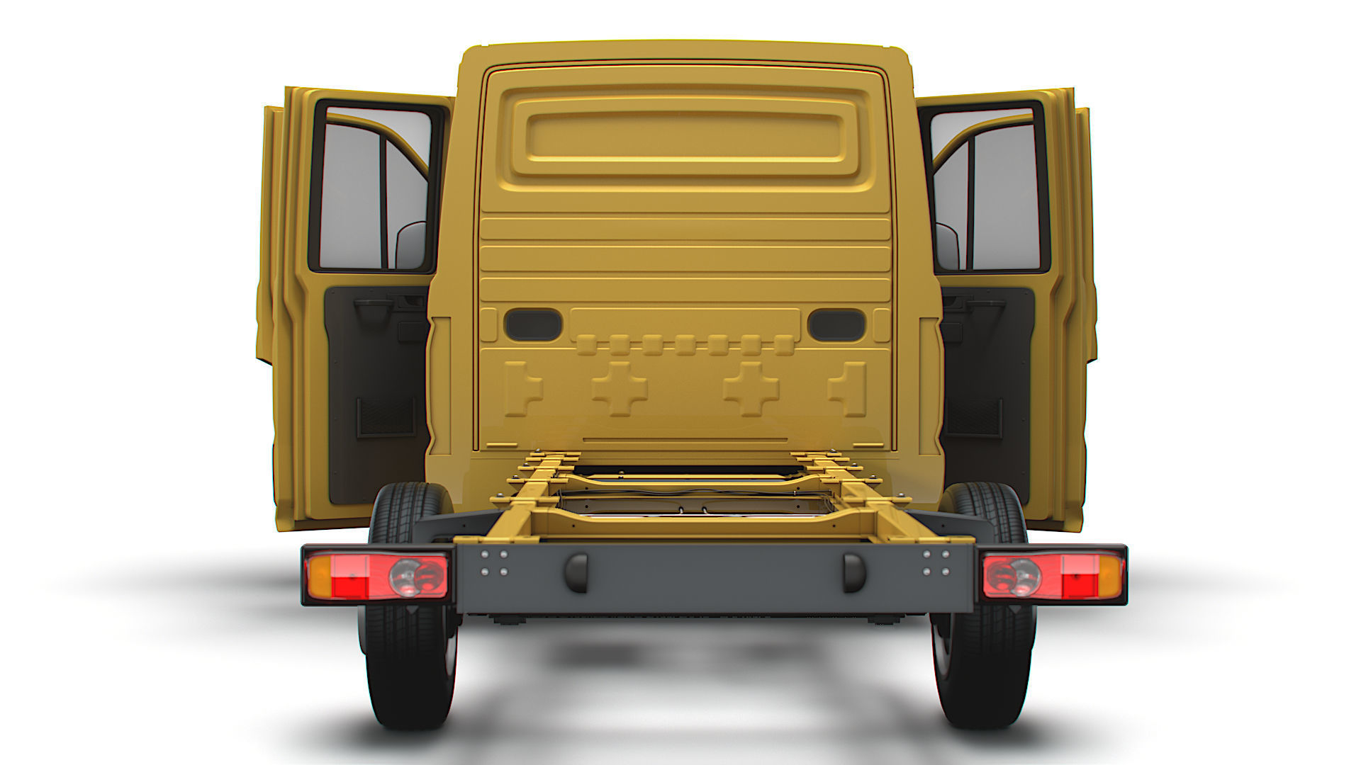 VW Crafter Chassis DoubleCab L3 HQInterior 2023 3D model_10