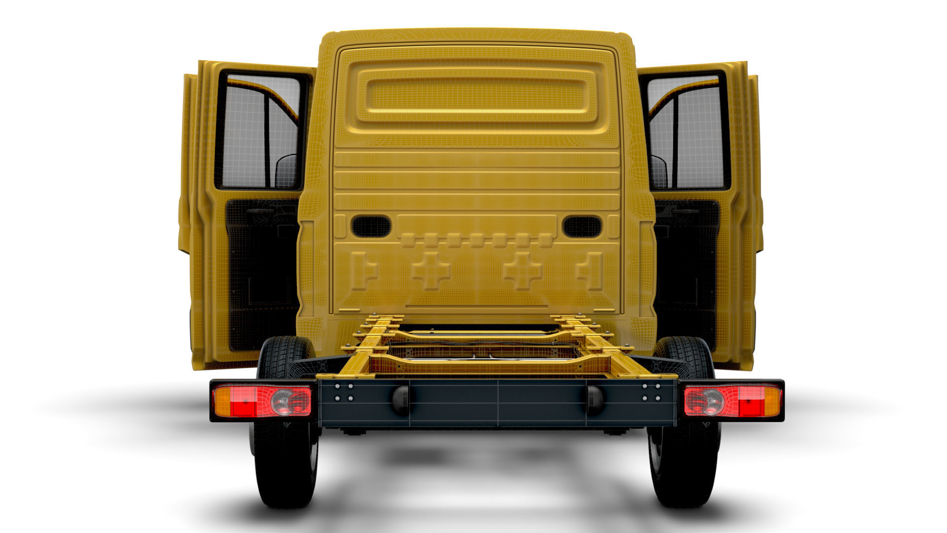 VW Crafter Chassis DoubleCab L3 HQInterior 2023 3D model_22