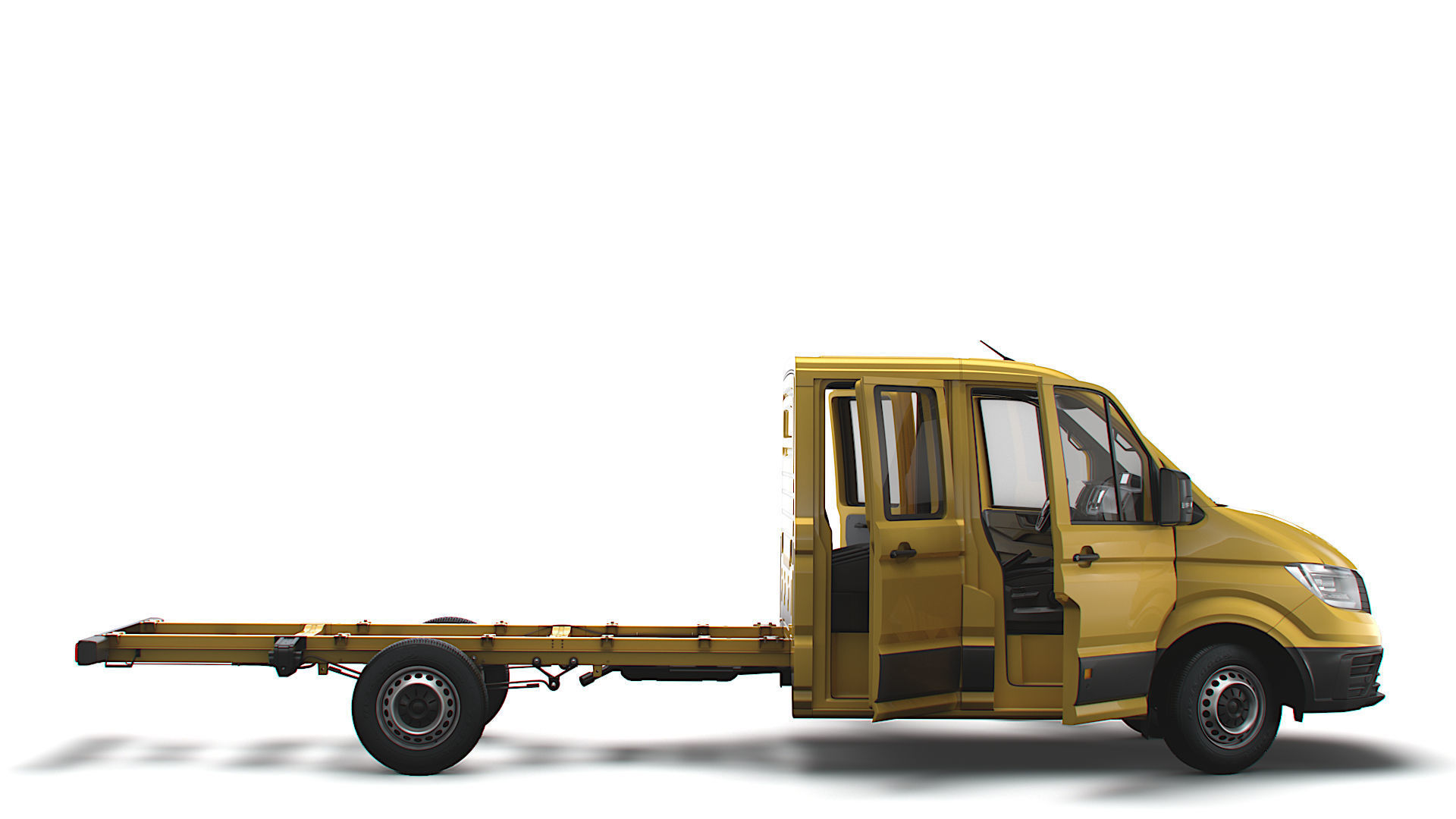 VW Crafter Chassis DoubleCab L3 HQInterior 2023 3D model_1