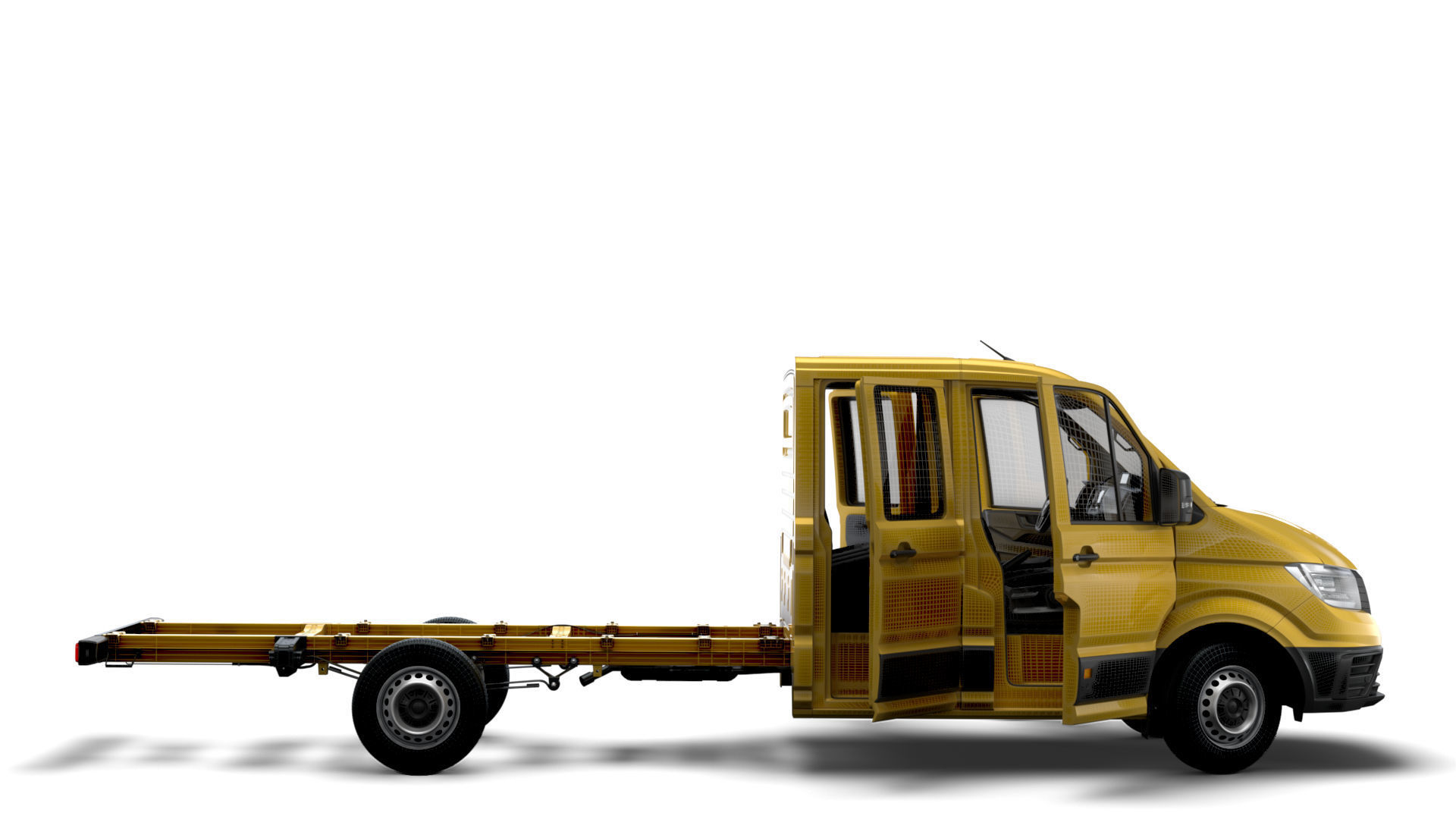 VW Crafter Chassis DoubleCab L3 HQInterior 2023 3D model_13