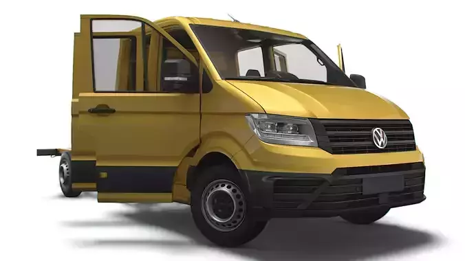 VW Crafter Chassis DoubleCab L3 HQInterior 2023 3D model