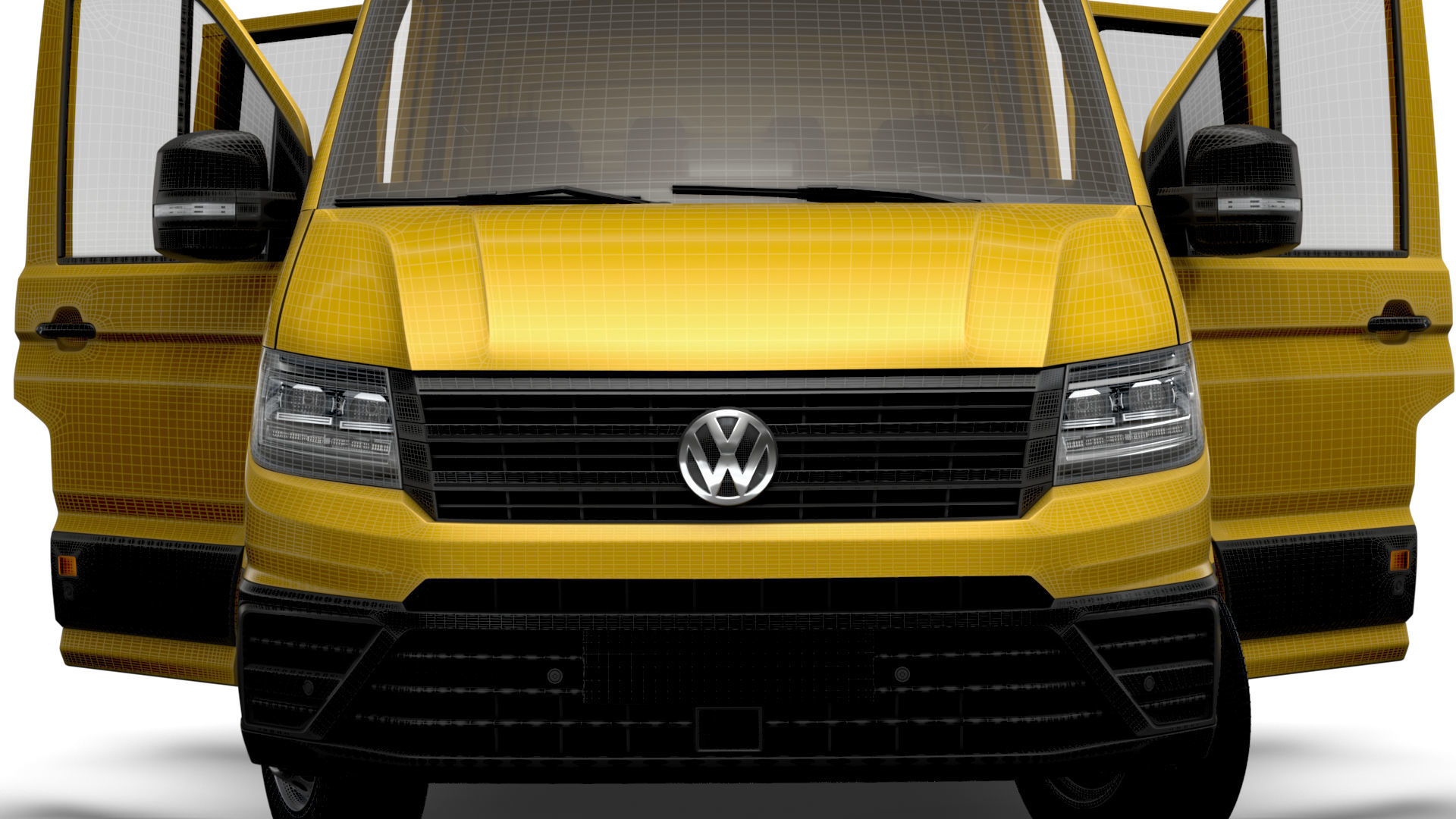 VW Crafter Chassis DoubleCab L3 HQInterior 2023 3D model_19