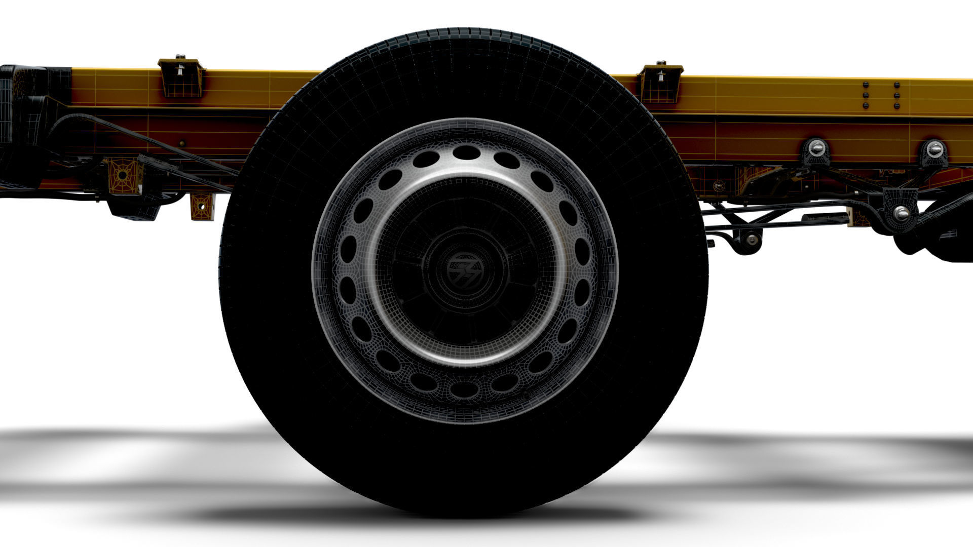 VW Crafter Chassis DoubleCab L3 HQInterior 2023 3D model_21