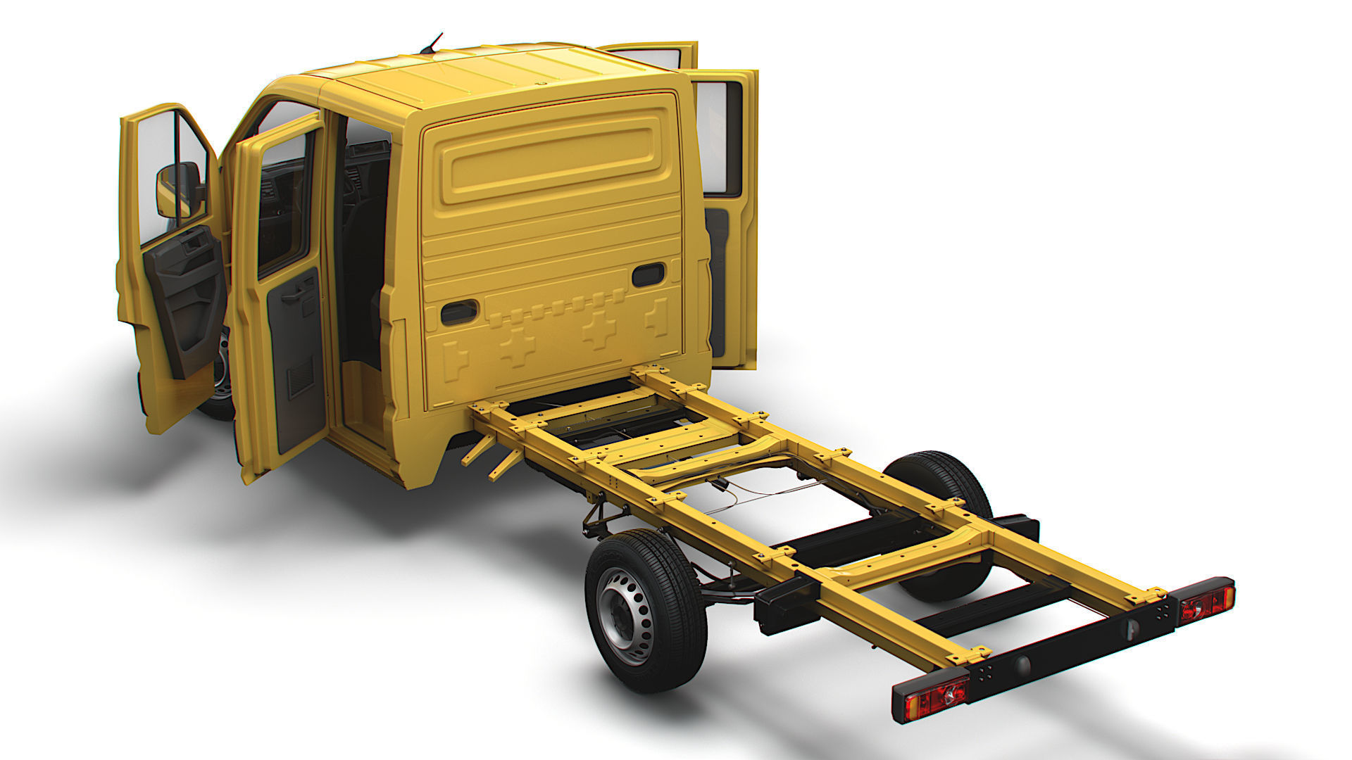 VW Crafter Chassis DoubleCab L3 HQInterior 2023 3D model_3