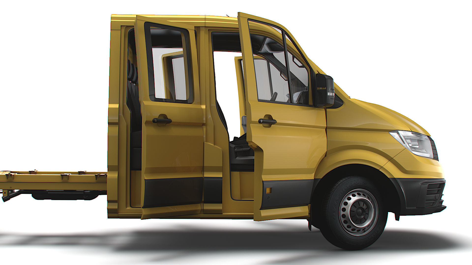 VW Crafter Chassis DoubleCab L3 HQInterior 2023 3D model_4