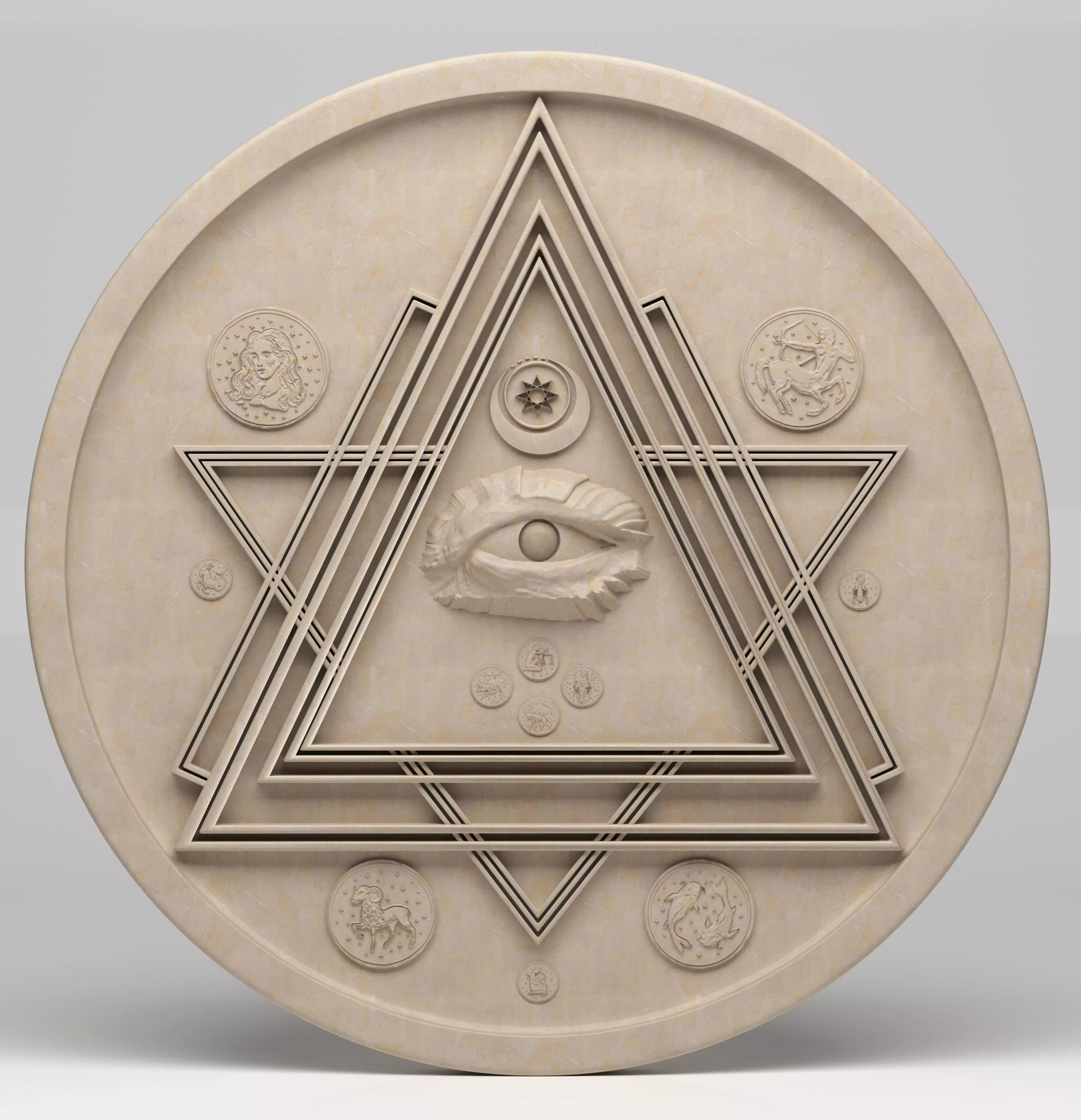 3d models for cnc all seeing eye 3D model_0