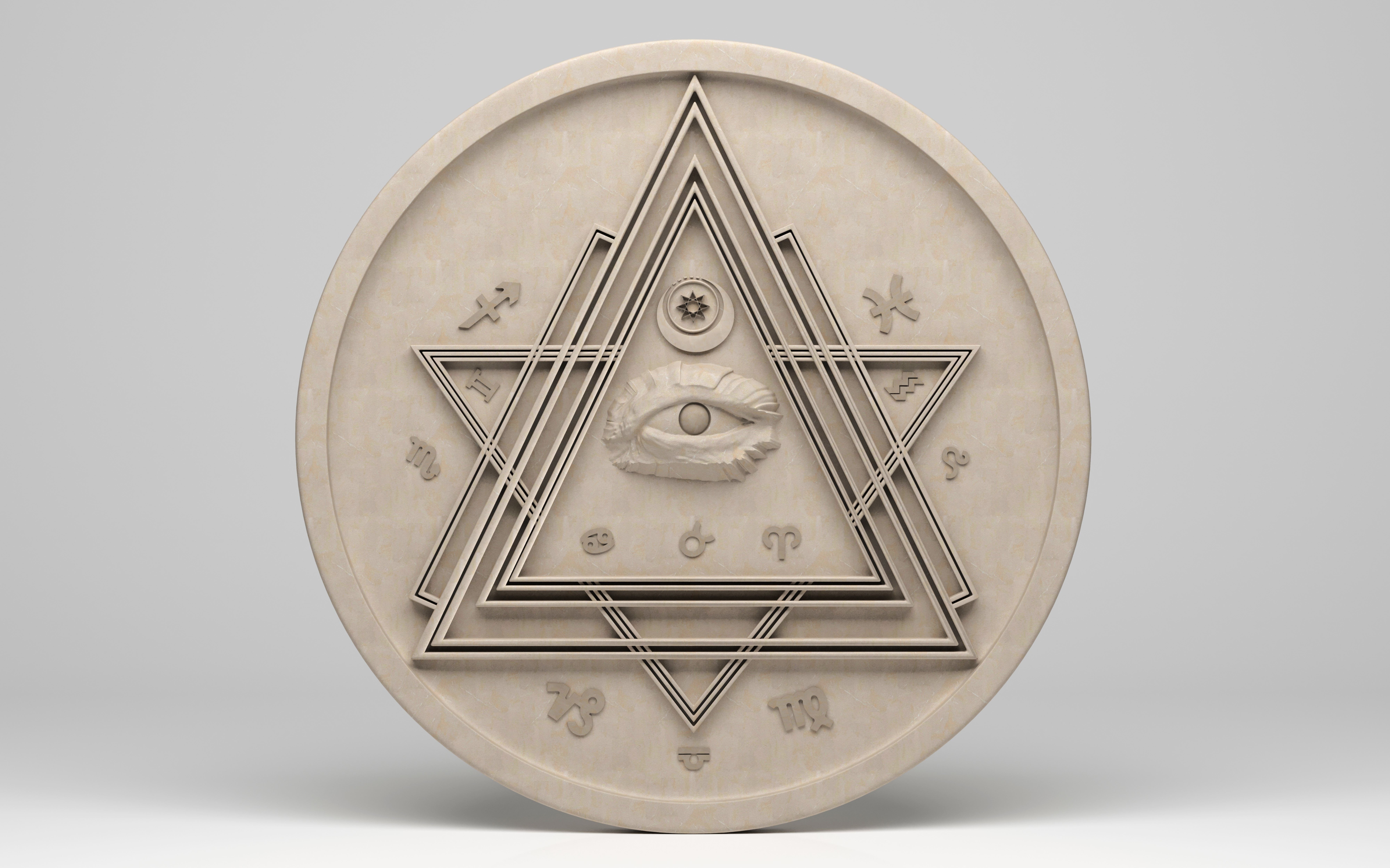 3d models for cnc all seeing eye 3D model_2