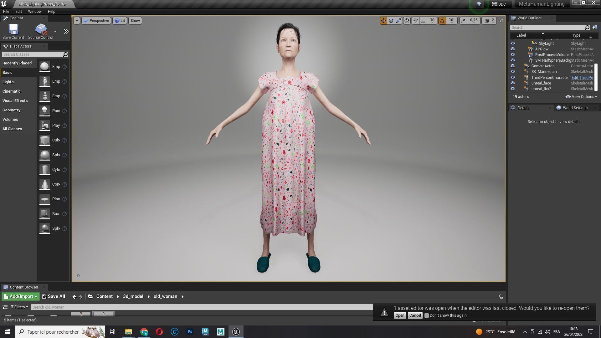 Evelyn - Realistic Old Woman Low-poly 3D model_18