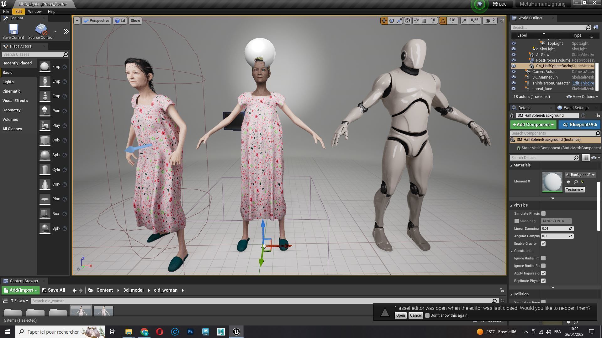 Evelyn - Realistic Old Woman Low-poly 3D model_22