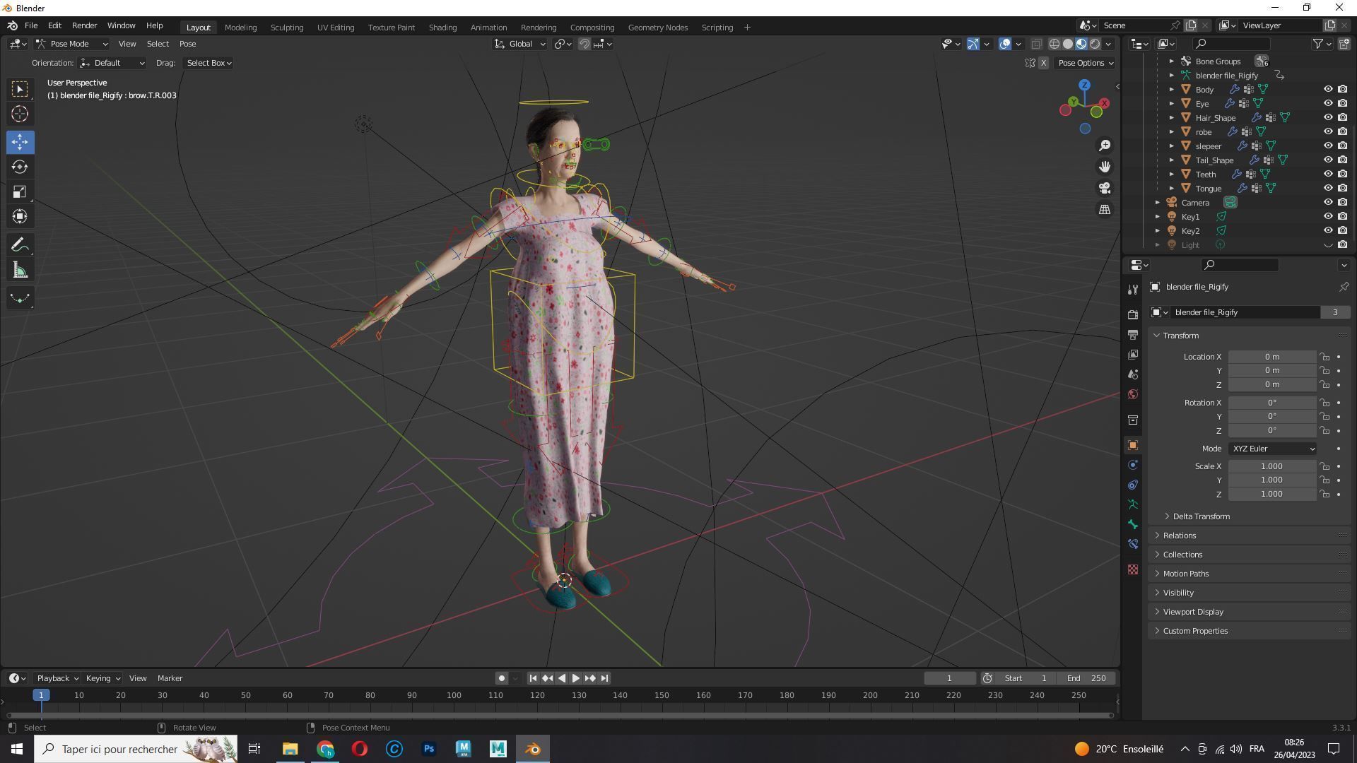 Evelyn - Realistic Old Woman Low-poly 3D model_12