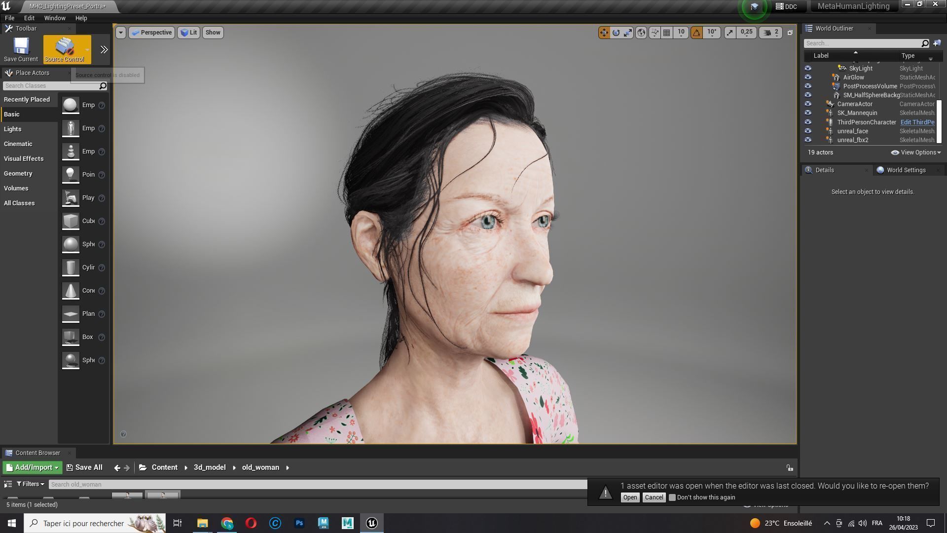 Evelyn - Realistic Old Woman Low-poly 3D model_19