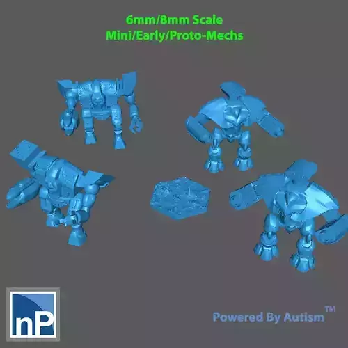 6mm-8mm Mini-Early-Proto-mechs pack 3
