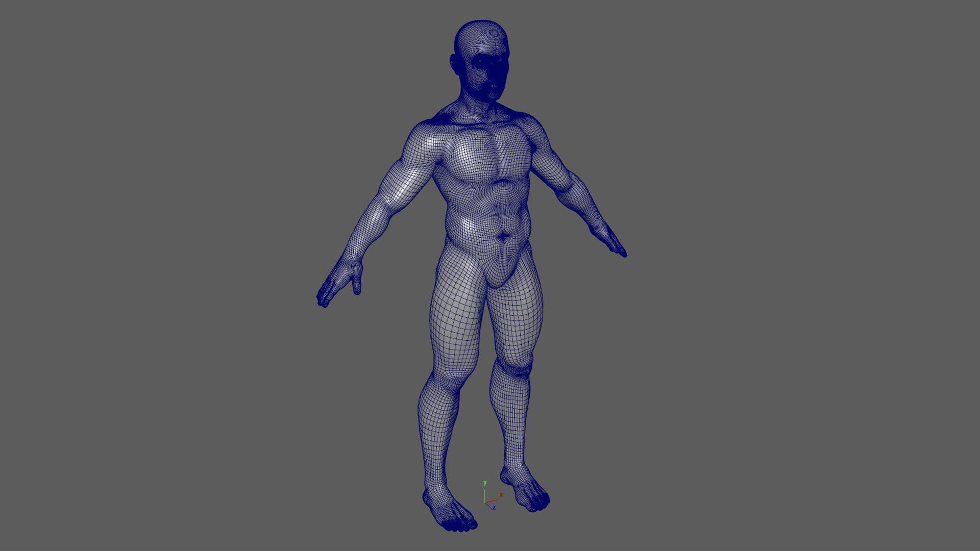 Base Mesh Male Character 3D model_17
