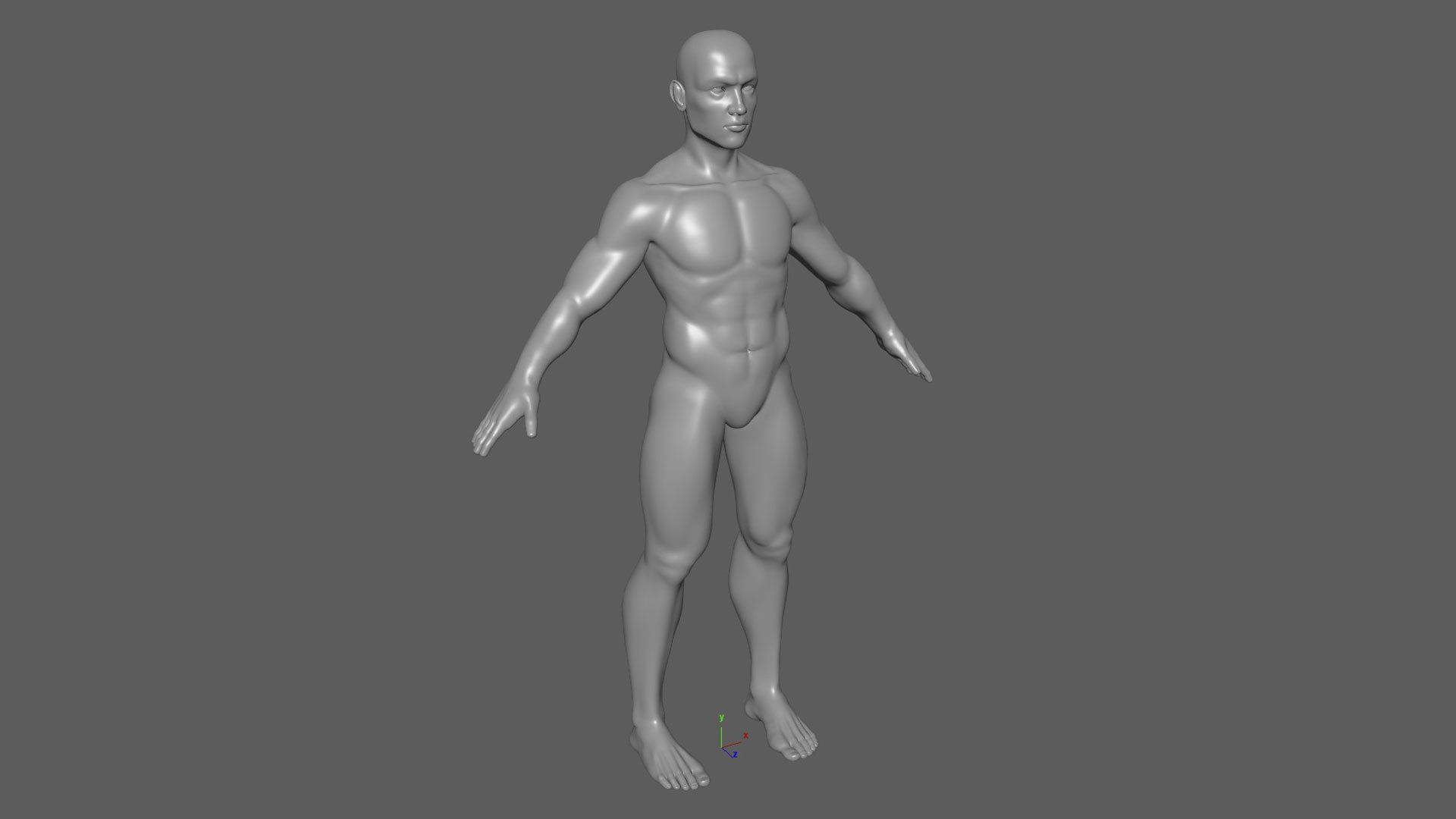 Base Mesh Male Character 3D model_16